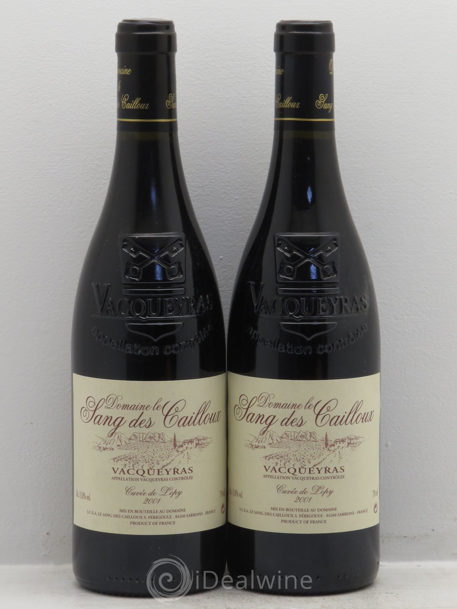 Vacqueyras Cuvée de Lopy Le Sang des Cailloux 2001 - Lot de 2 bouteilles - 0