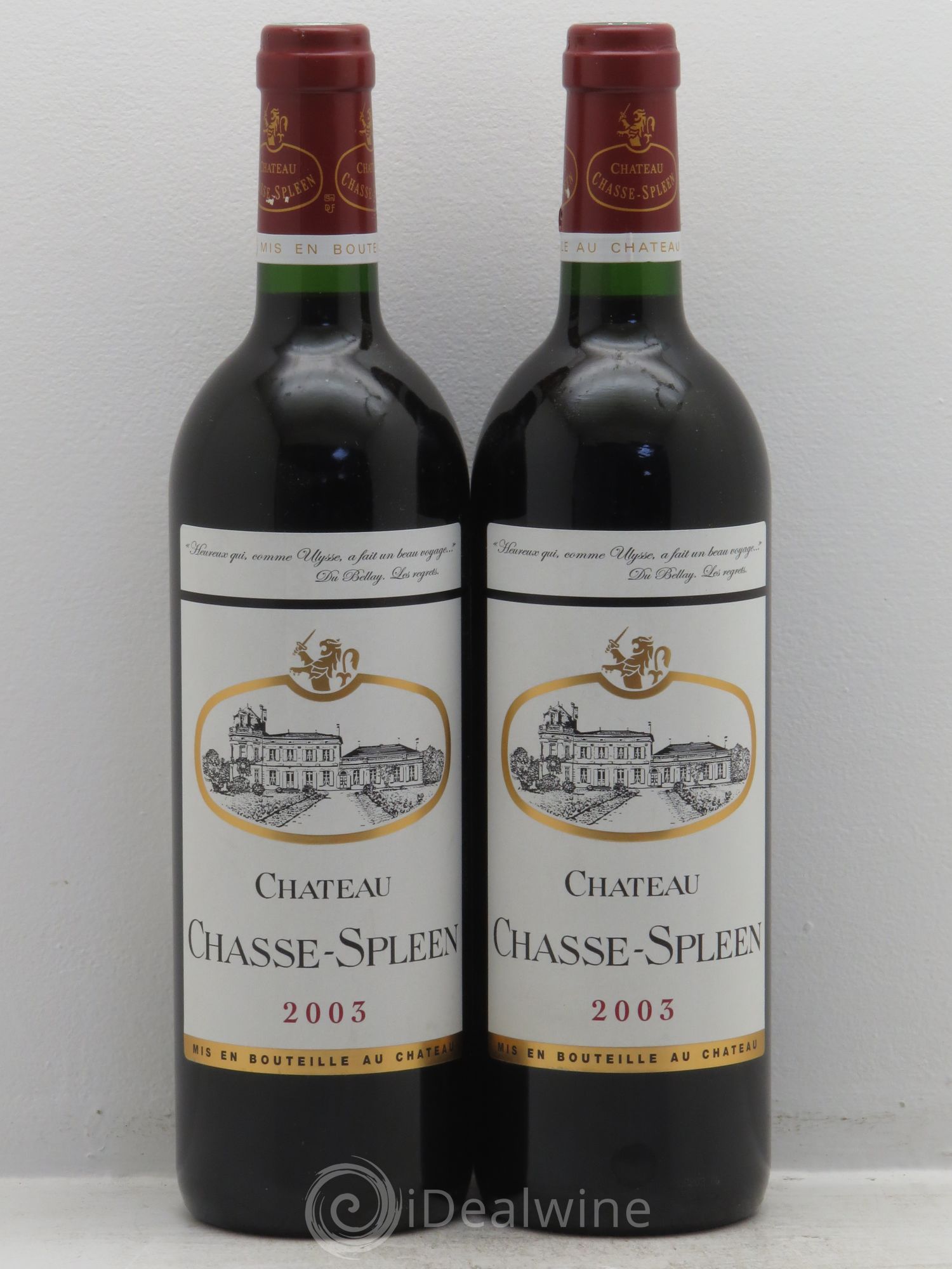 Château Chasse Spleen 2003 - Lot de 2 bouteilles - 0