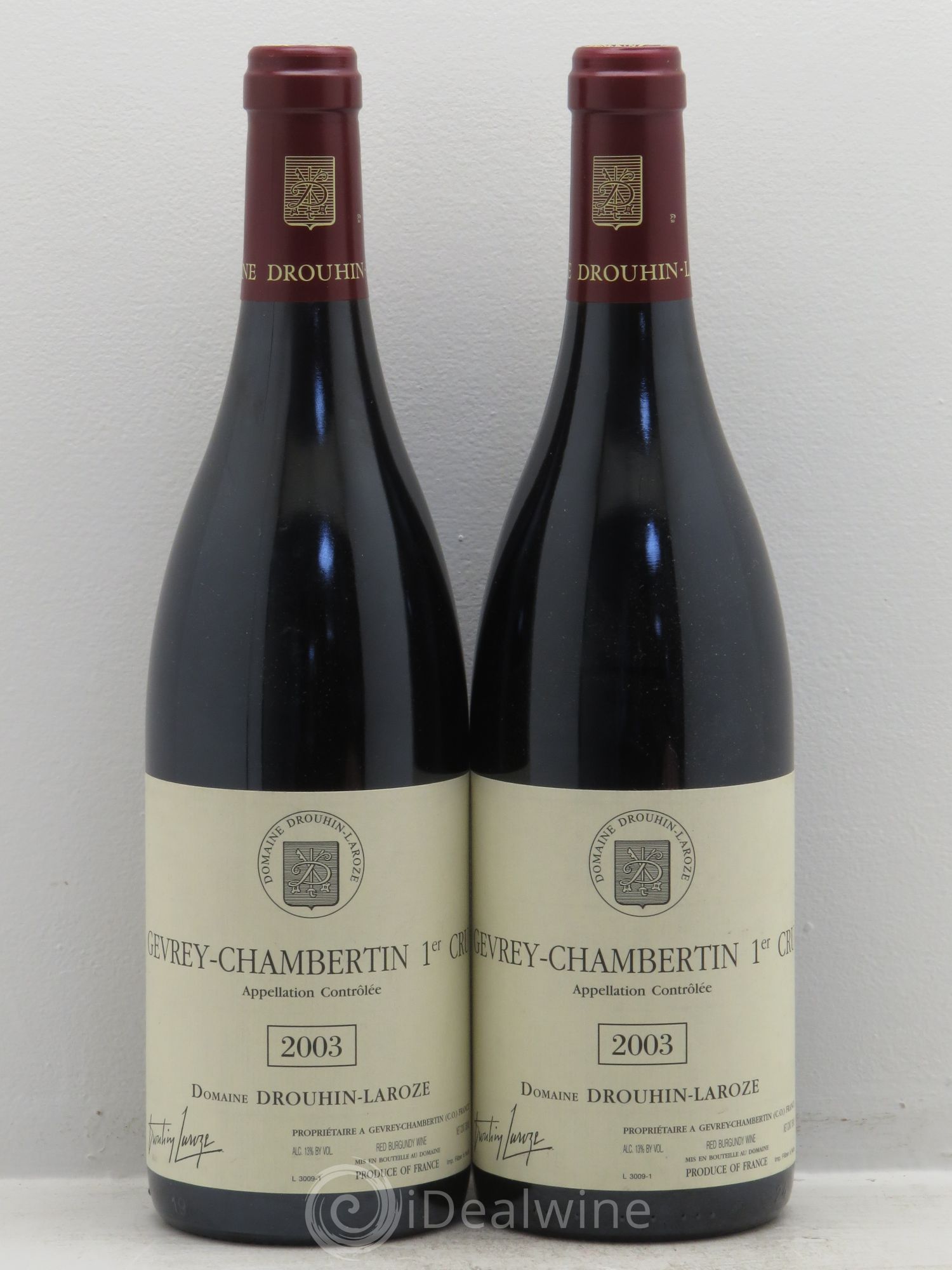Gevrey-Chambertin 1er Cru 2003 - Lot de 2 bouteilles - 0