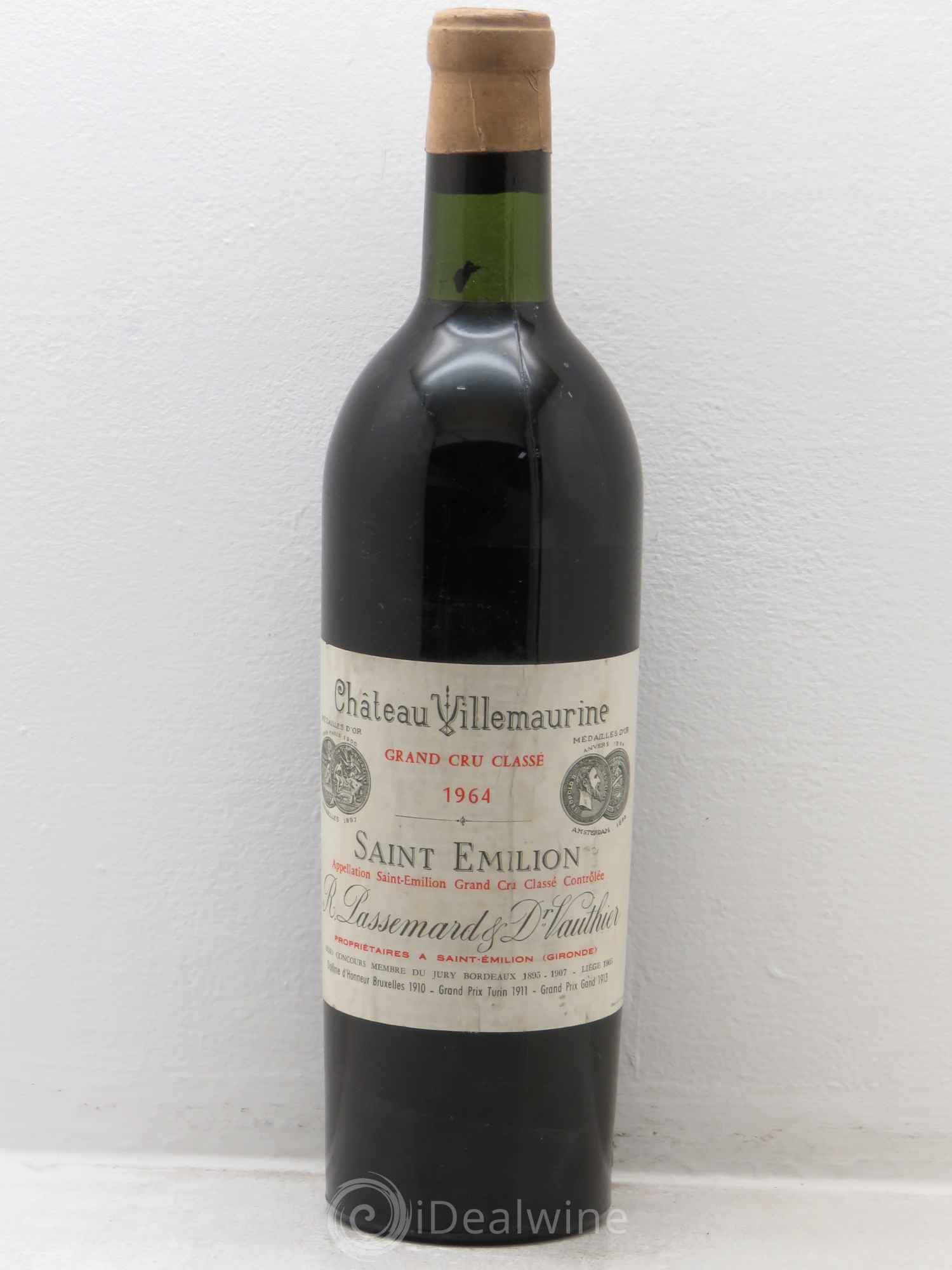 Château Villemaurine Grand Cru Classé 1964 - Lot de 1 bouteille - 0