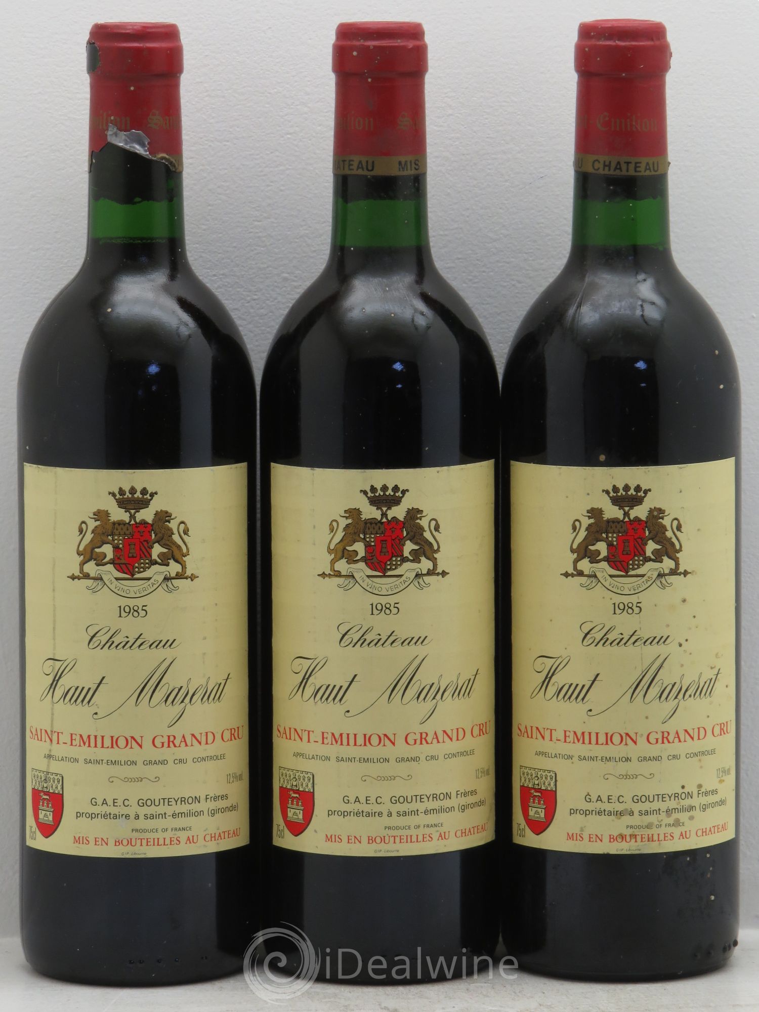 Château Haut Mazerat 1985 - Lot de 3 bouteilles - 0