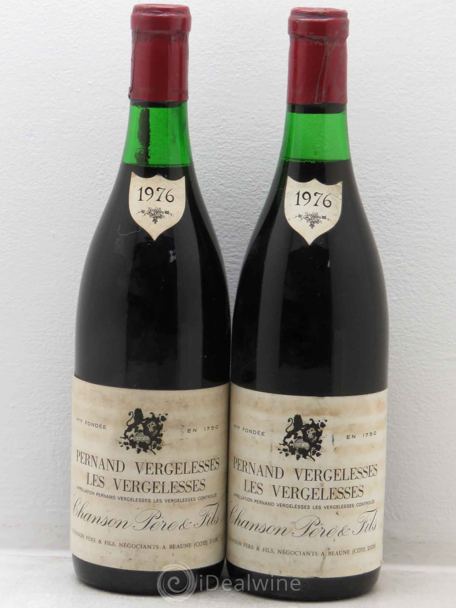 Pernand-Vergelesses 1er Cru Chanson 1976 - Lot de 2 bouteilles - 0