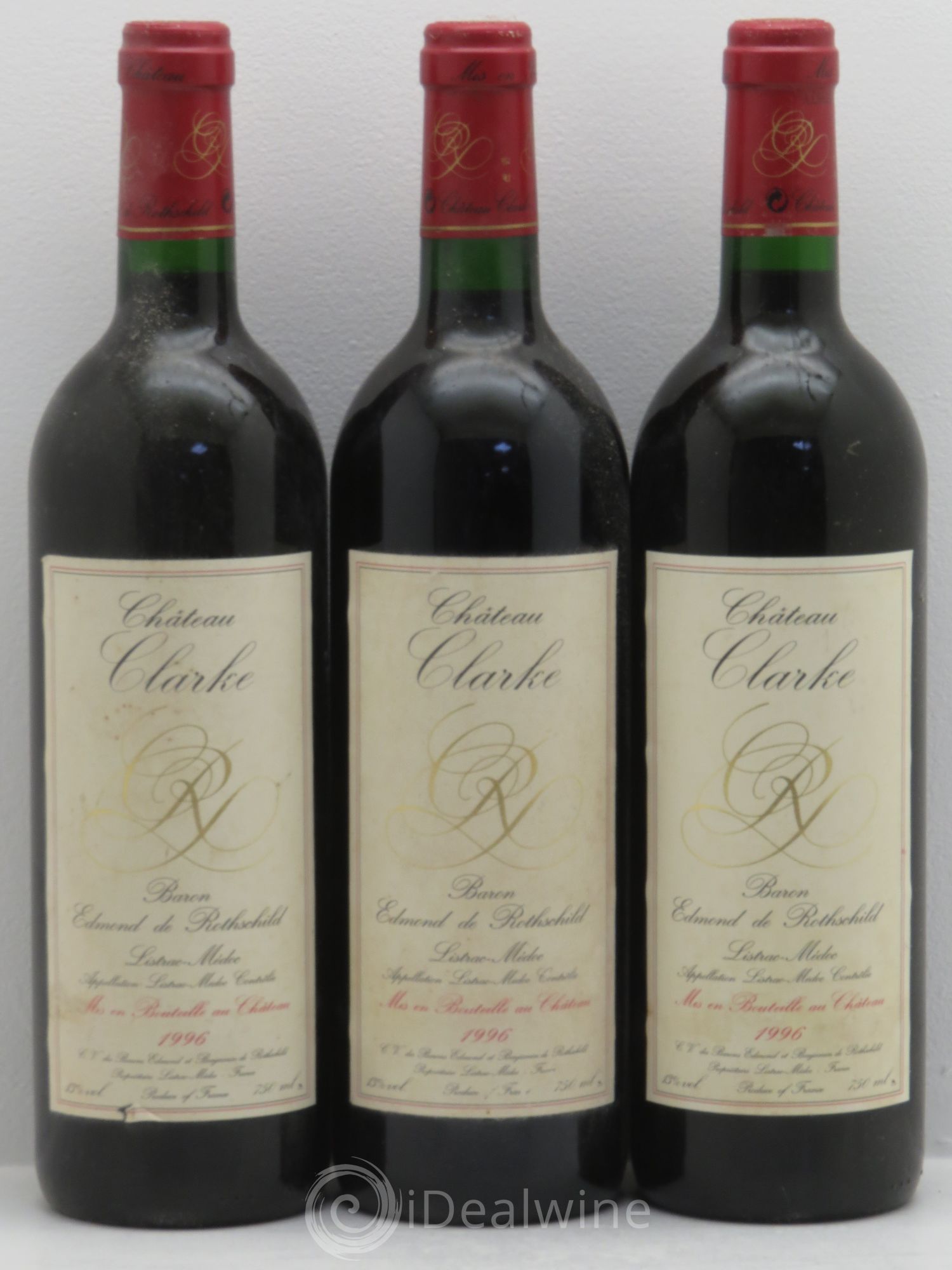 Château Clarke 1996 - Lot de 3 bouteilles - 0