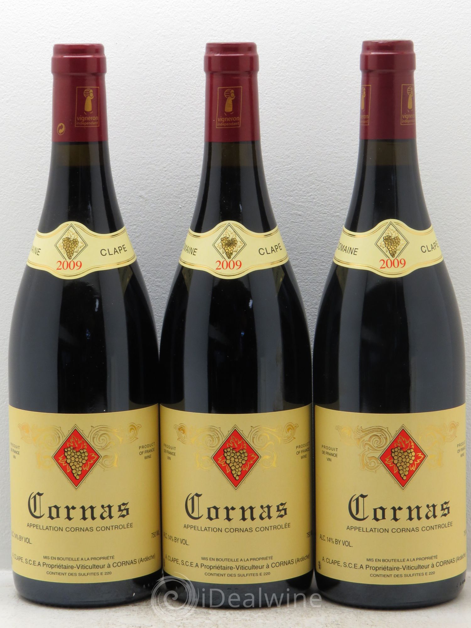 Cornas Auguste Clape 2009 - Lot de 3 bouteilles - 0