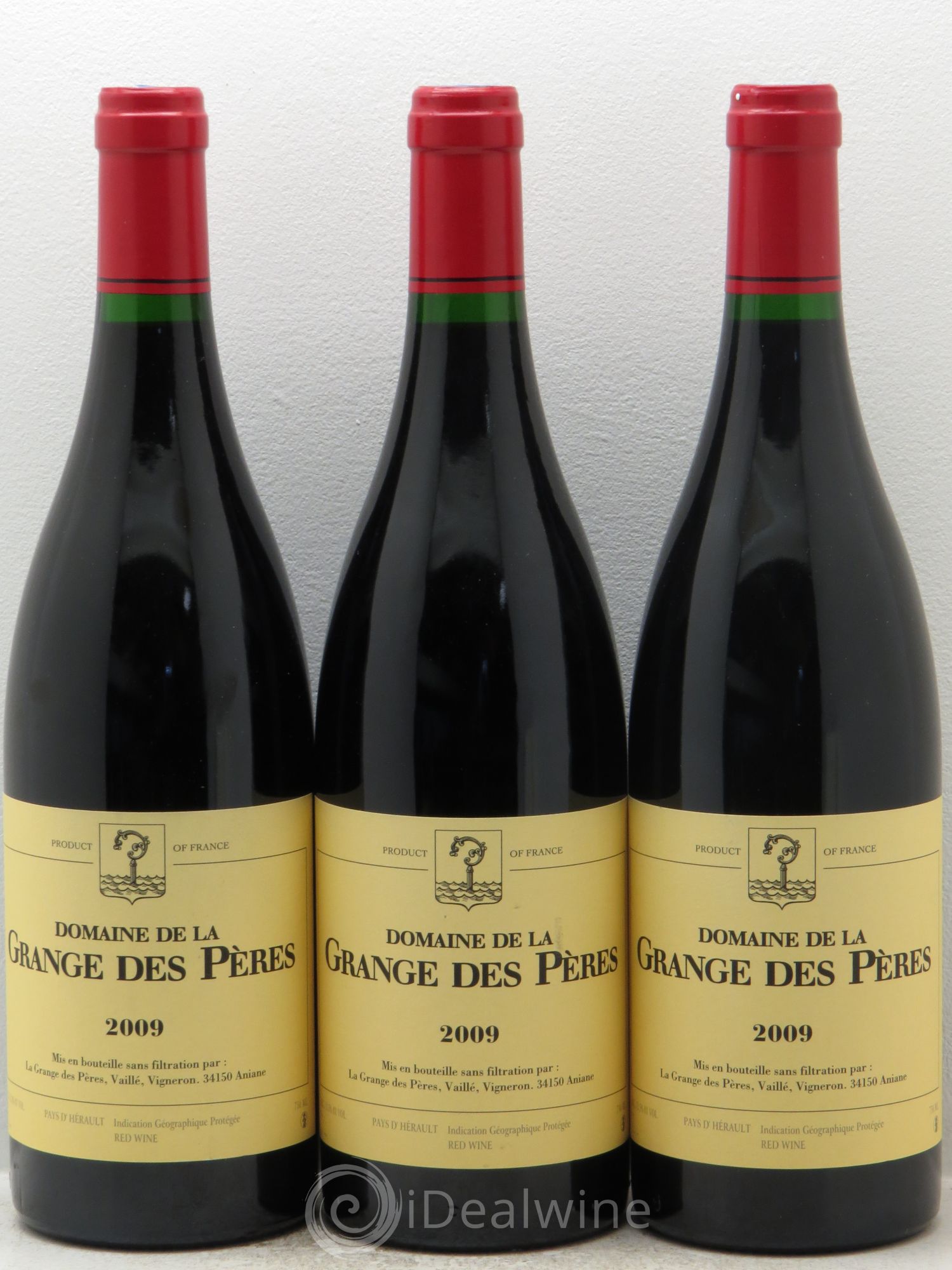 Pays d'Hérault Grange des Pères Laurent Vaillé 2009 - Lot de 3 bouteilles - 0