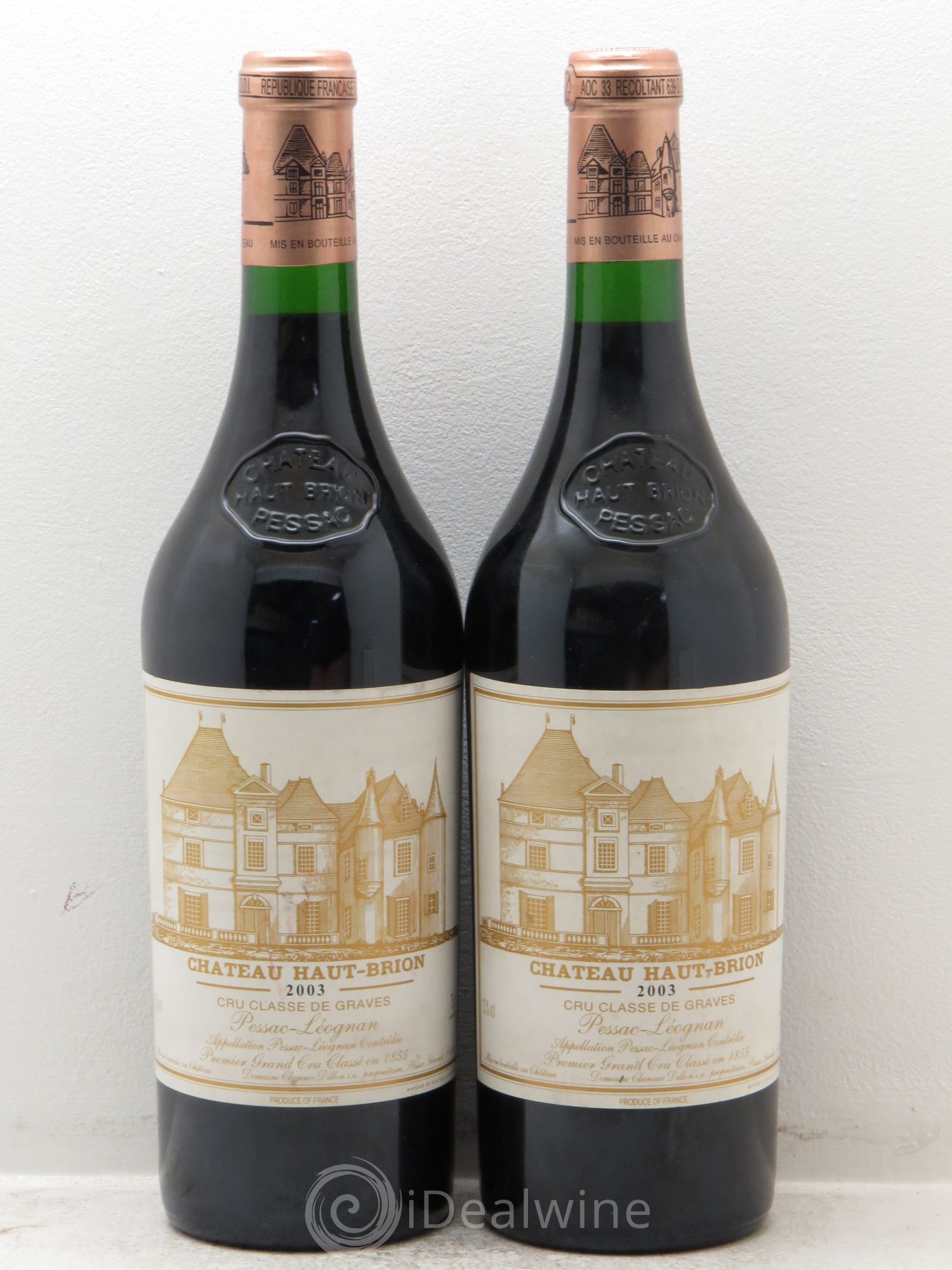 Château Haut Brion 1er Grand Cru Classé 2003 - Lot de 2 bouteilles - 0