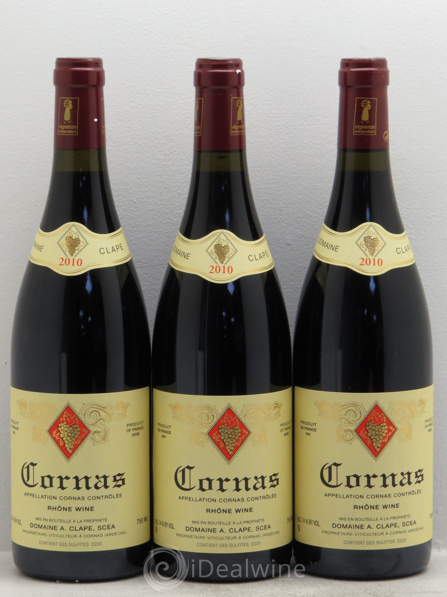 Cornas Auguste Clape 2010 - Lot de 3 bouteilles - 0