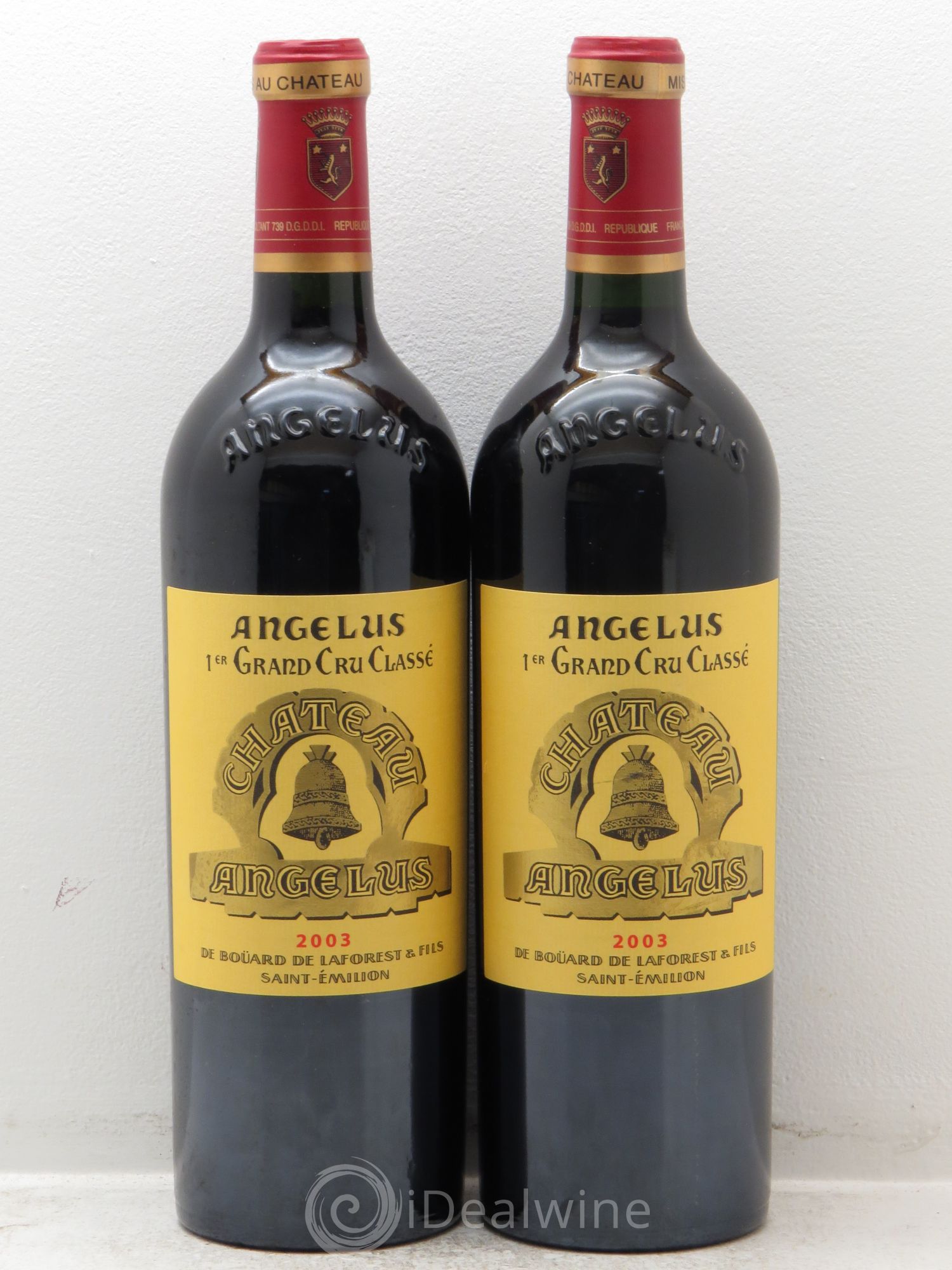 Château Angélus 1er Grand Cru Classé A 2003 - Lot de 2 bouteilles - 0