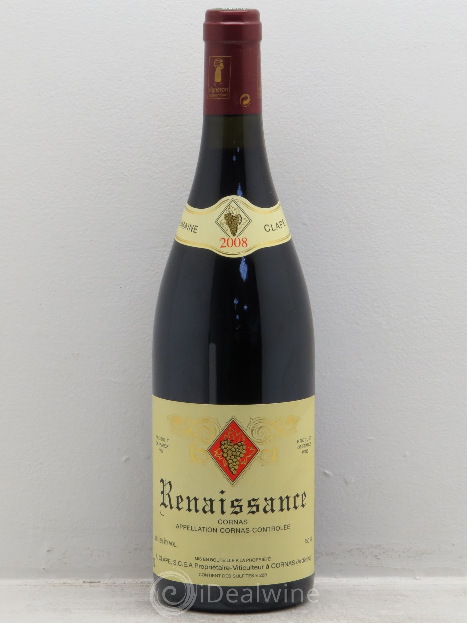 Cornas Renaissance Auguste Clape (sans prix de réserve) 2008 - Lot de 1 bouteille - 0