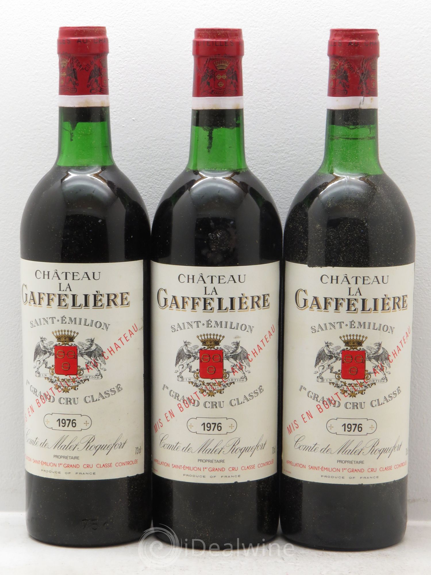 Château la Gaffelière 1er Grand Cru Classé B 1976 - Lot de 3 bouteilles - 0