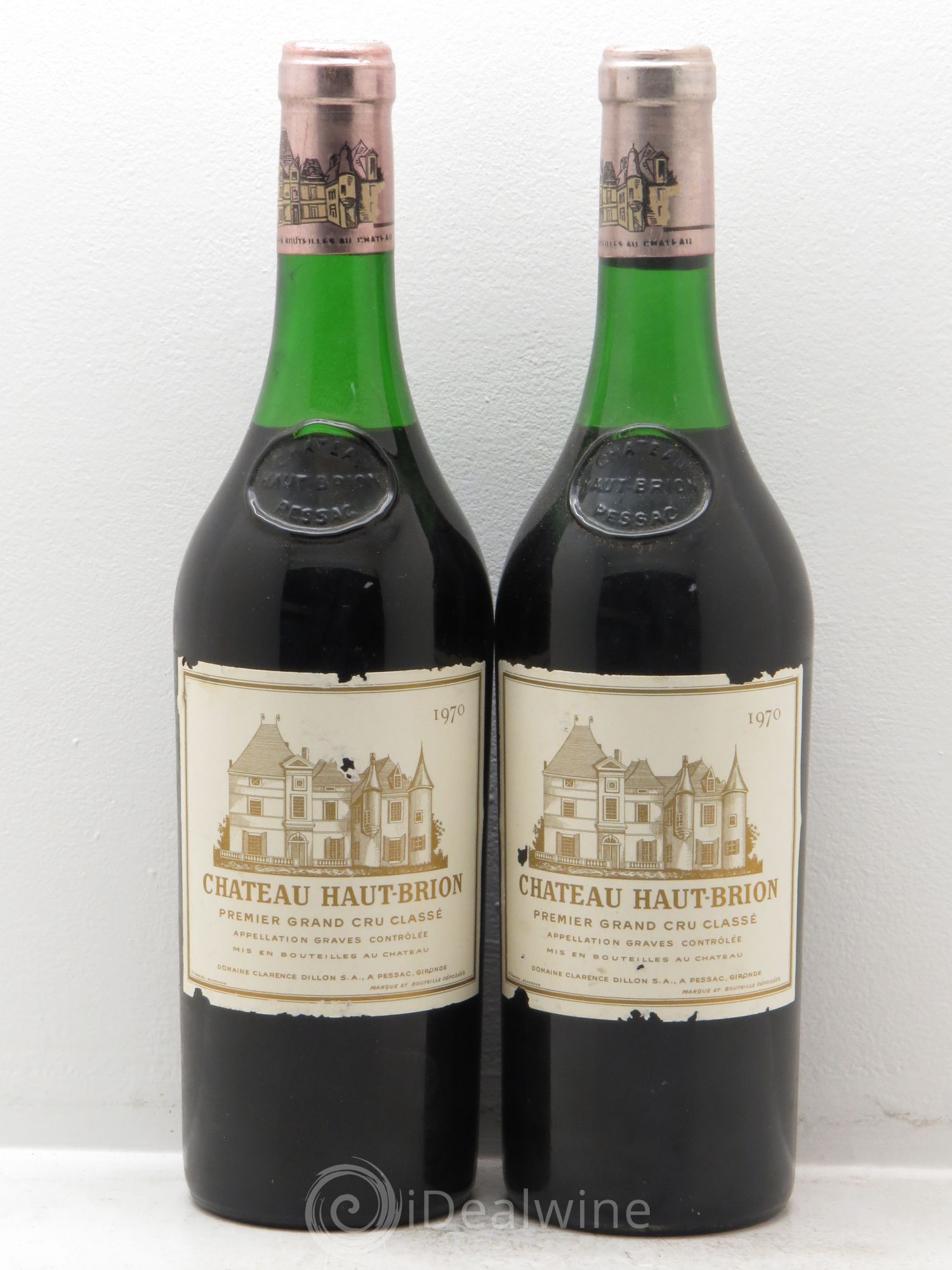 Château Haut Brion 1er Grand Cru Classé 1970 - Lot de 2 bouteilles - 0