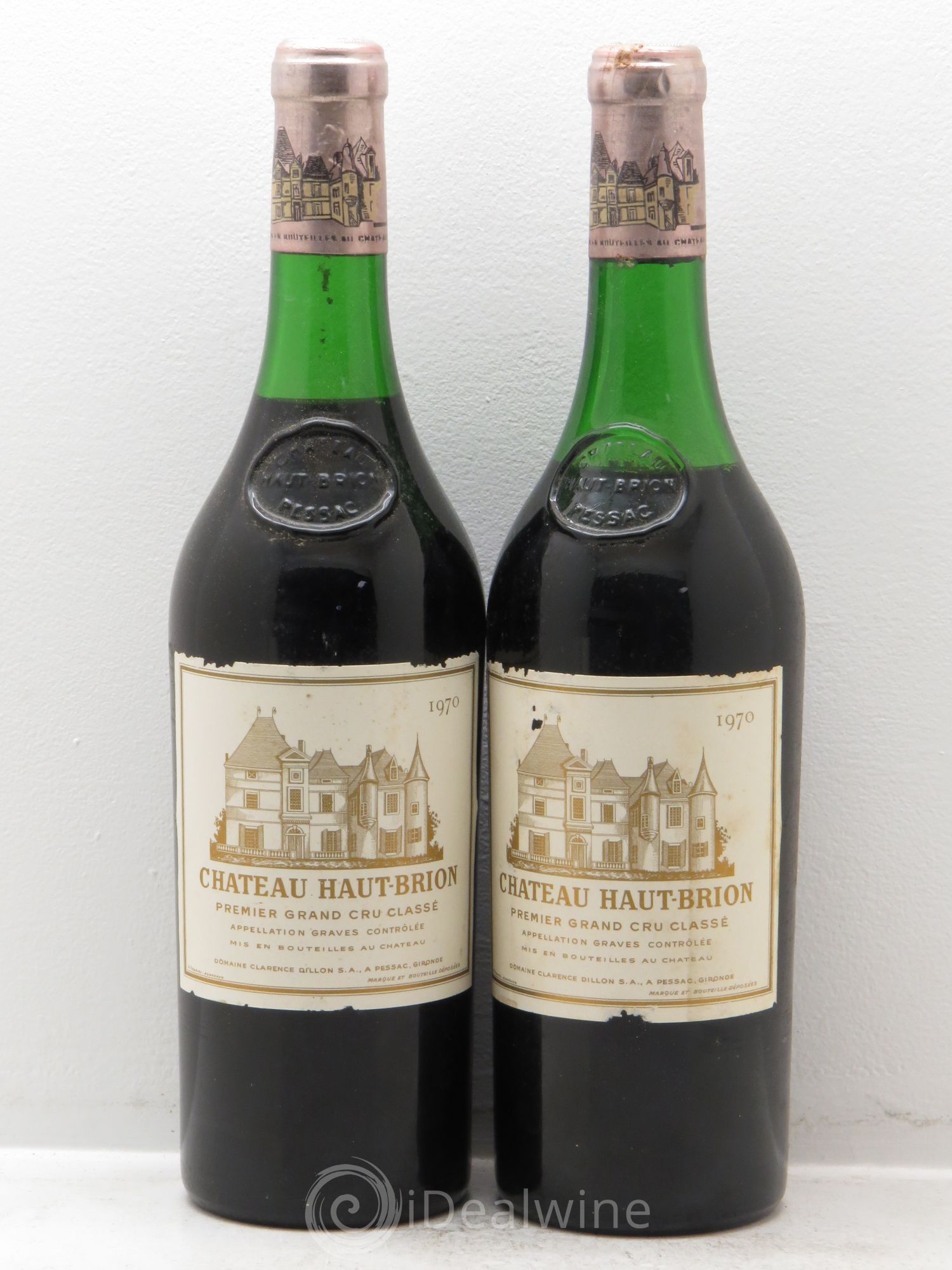 Château Haut Brion 1er Grand Cru Classé 1970 - Lot de 2 bouteilles - 0