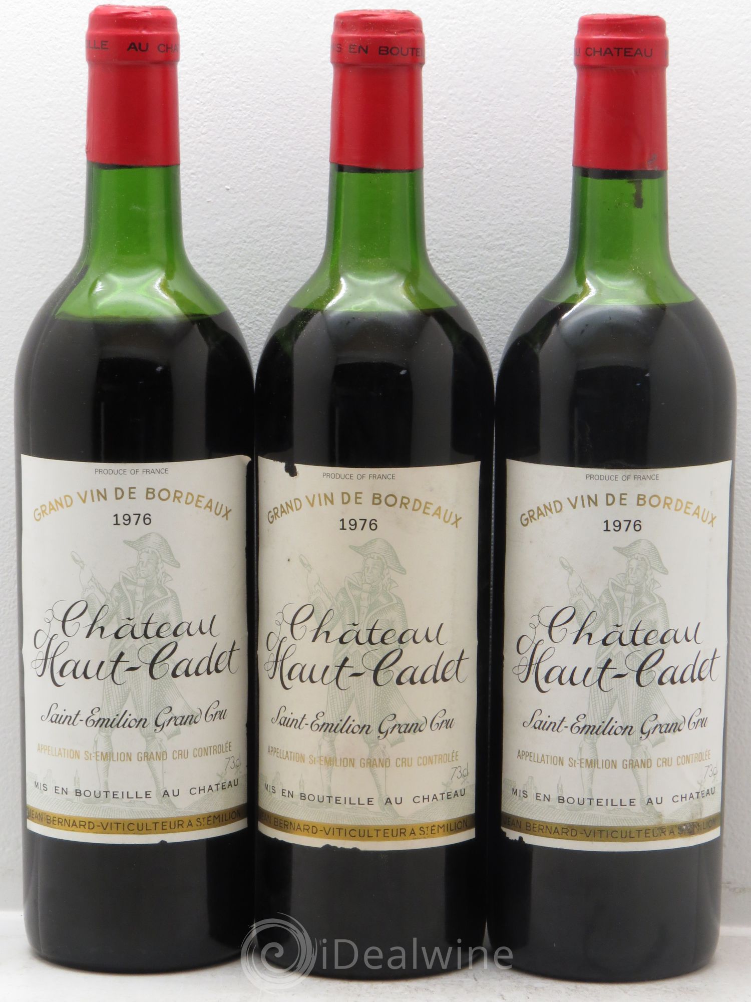 Château Haut Cadet 1976 - Lot de 3 bouteilles - 0