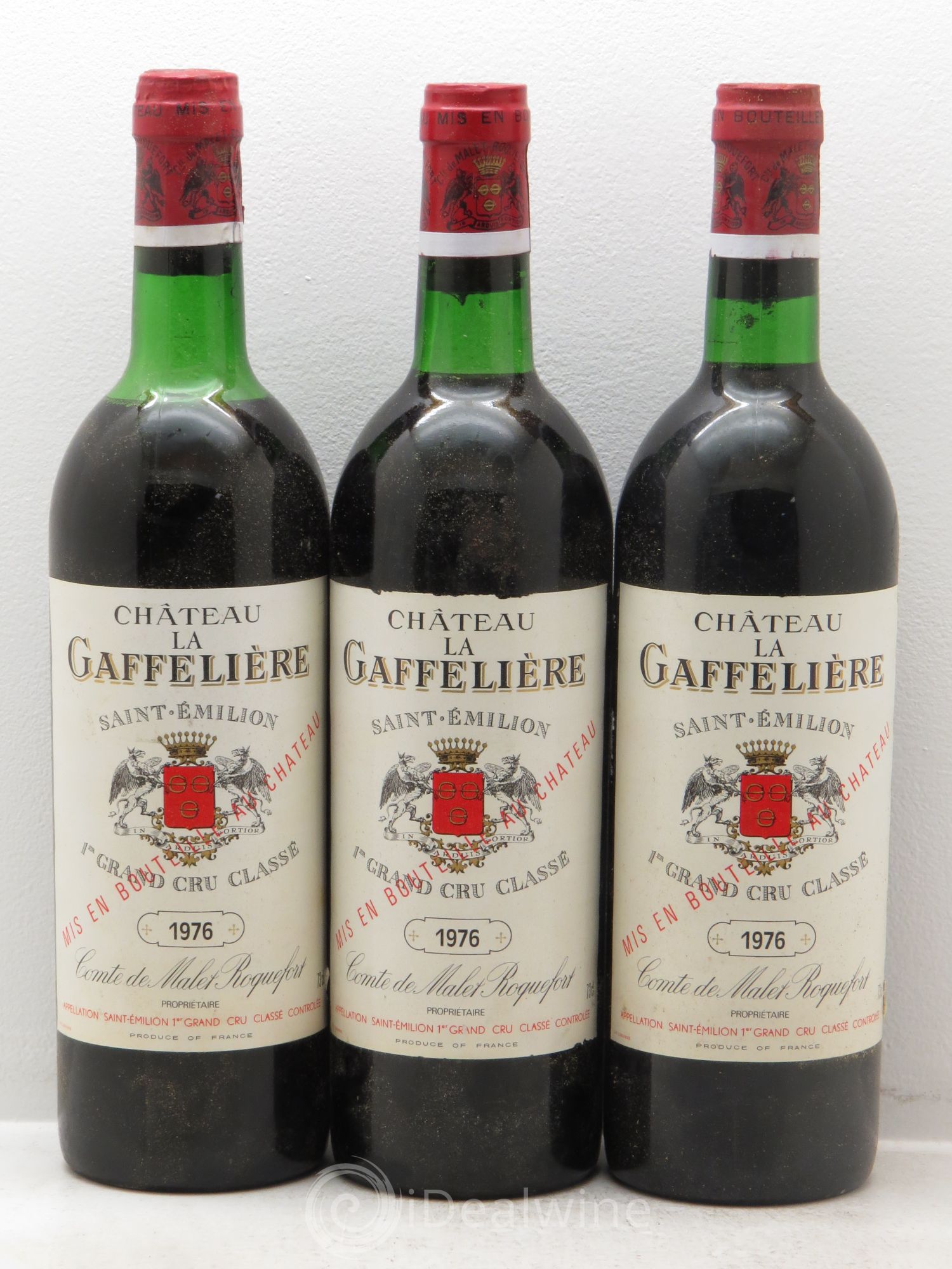 Château la Gaffelière 1er Grand Cru Classé B 1976 - Lot de 3 bouteilles - 0