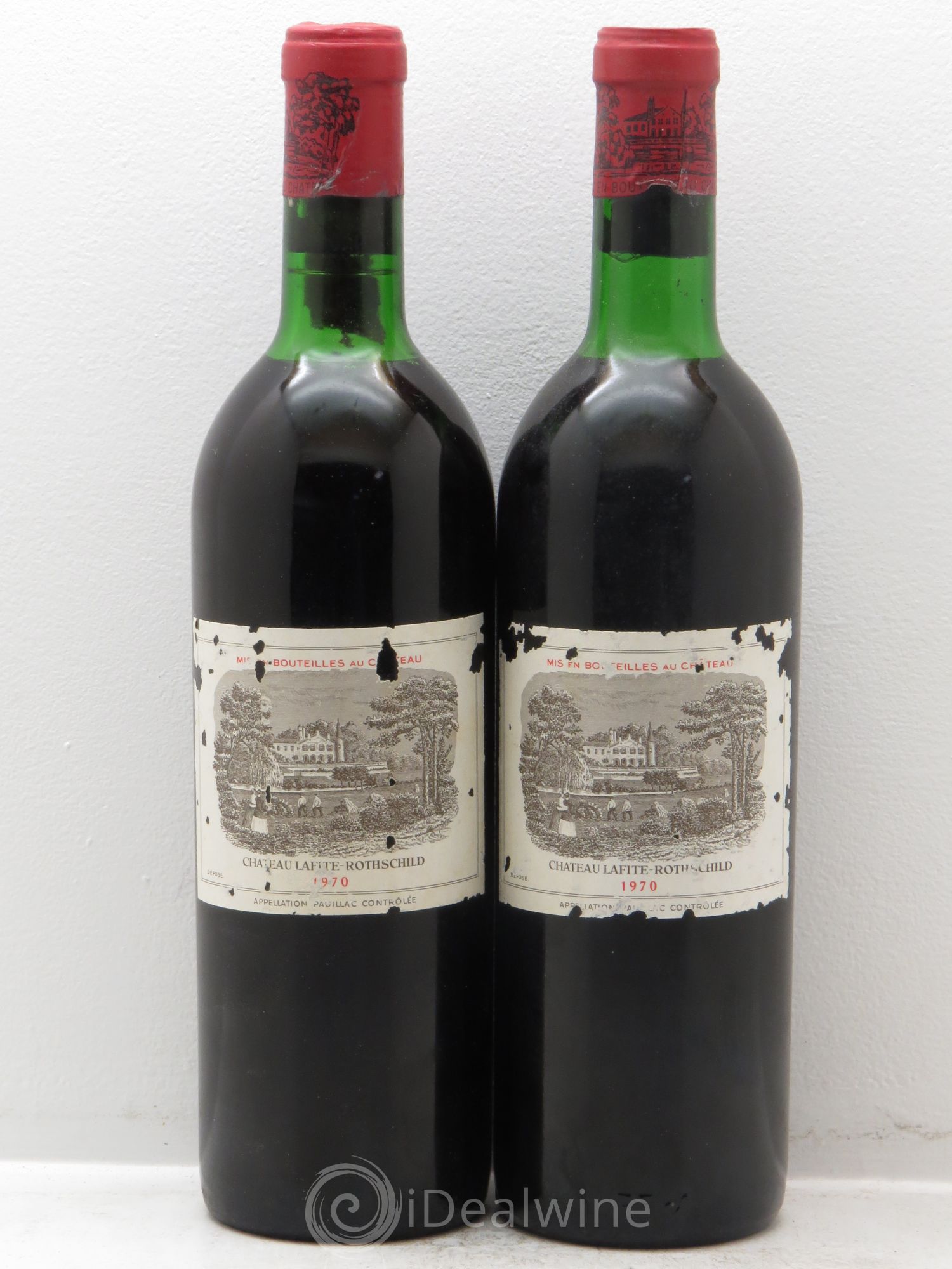 Château Lafite Rothschild 1er Grand Cru Classé 1970 - Lot de 2 bouteilles - 0