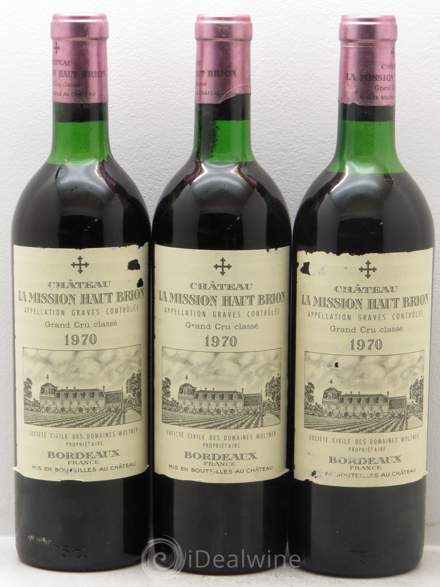 Château la Mission Haut-Brion Cru Classé de Graves 1970 - Lot de 6 bouteilles - 2