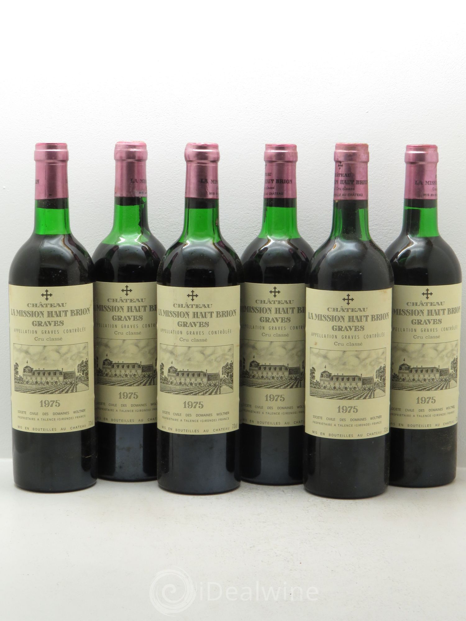 Château la Mission Haut-Brion Cru Classé de Graves 1975 - Lotto di 6 bottiglie - 0