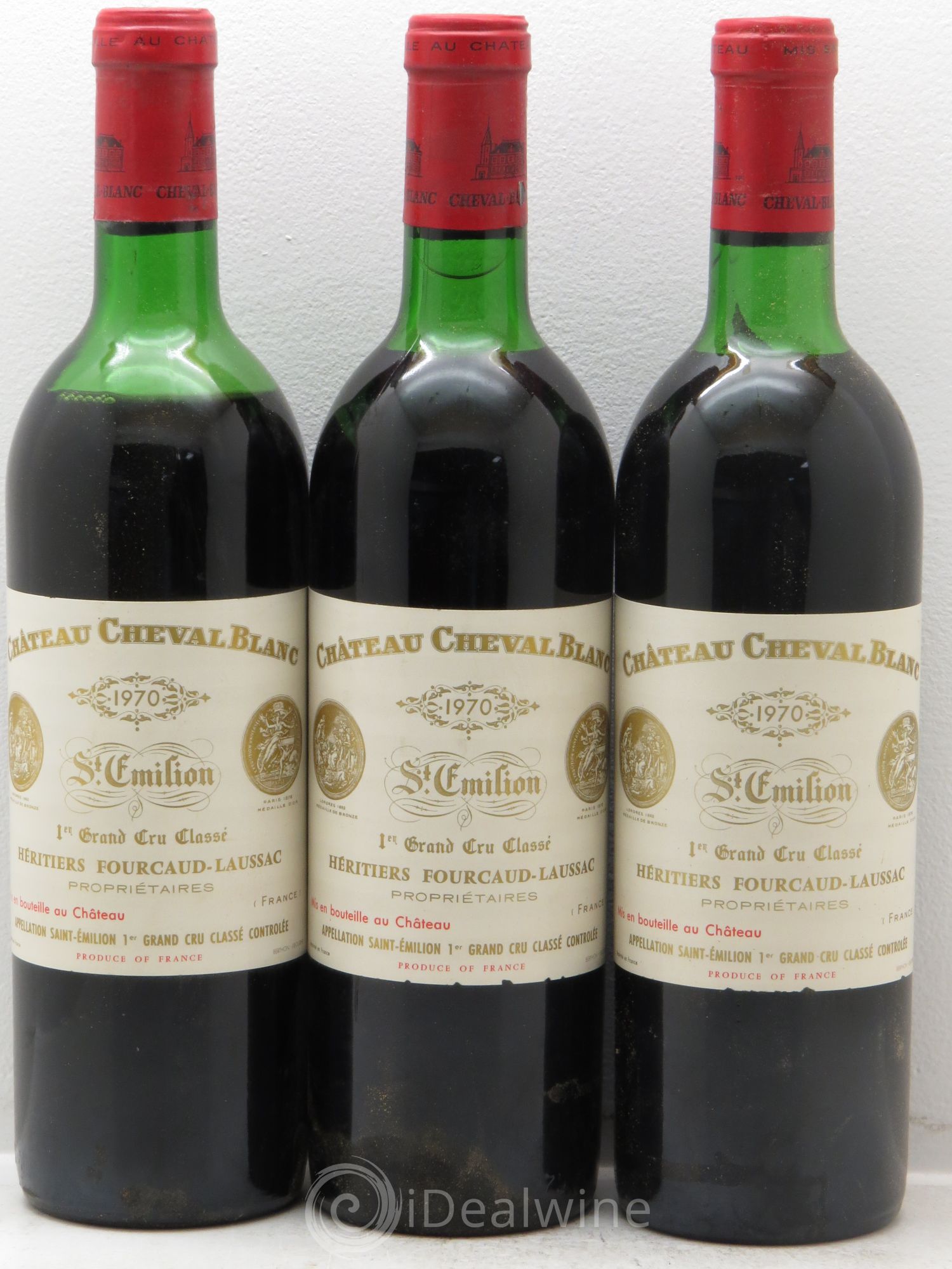 Château Cheval Blanc 1er Grand Cru Classé A 1970 - Lot de 3 bouteilles - 0