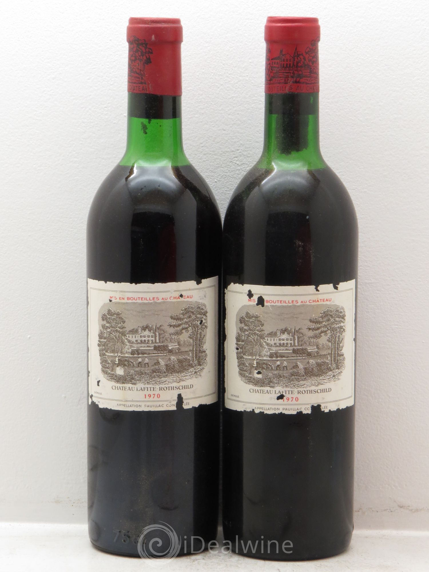 Château Lafite Rothschild 1er Grand Cru Classé 1970 - Lot de 2 bouteilles - 0