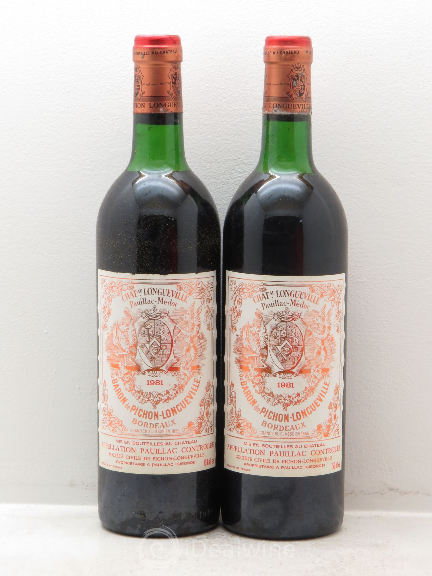 Pichon Longueville Baron 2ème Grand Cru Classé 1981 - Lot de 2 bouteilles - 0