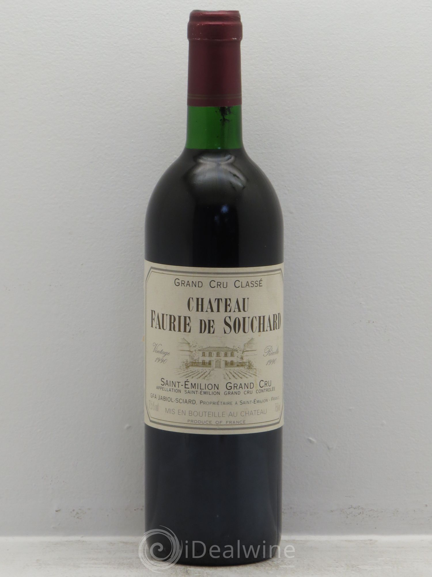 Château Faurie de Souchard Grand Cru Classé 1990 - Lot de 1 bouteille - 0
