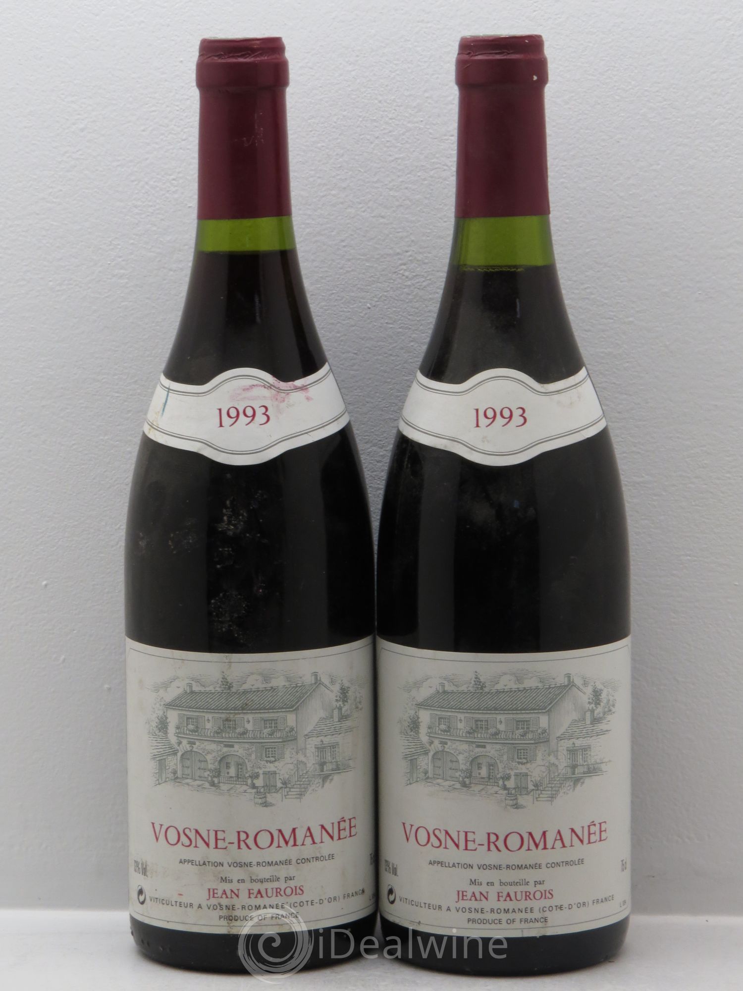 Vosne-Romanée Jean Faurois 1993 - Lot de 2 bouteilles - 0