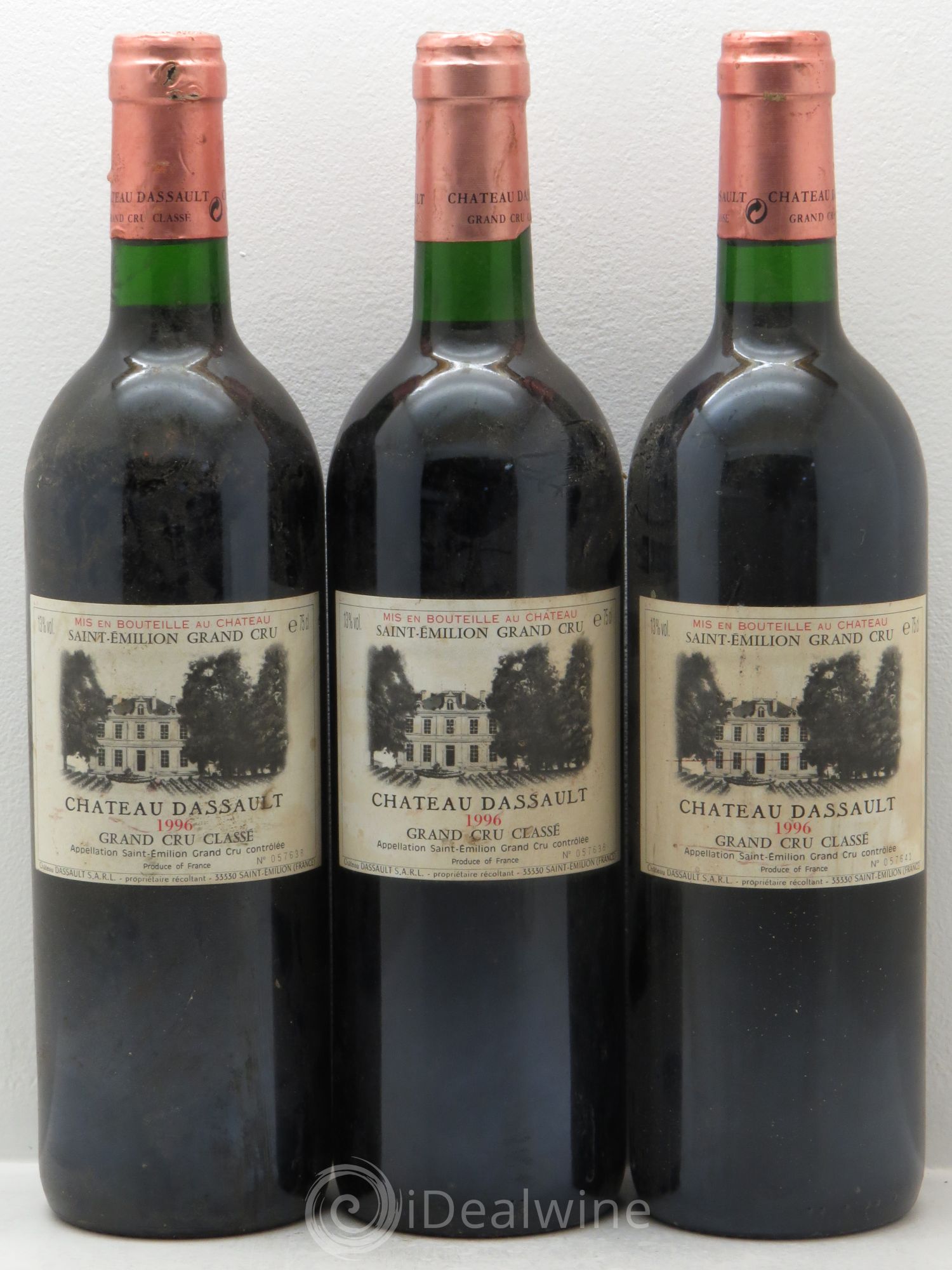 Château Dassault Grand Cru Classé 1996 - Lot de 3 bouteilles - 0