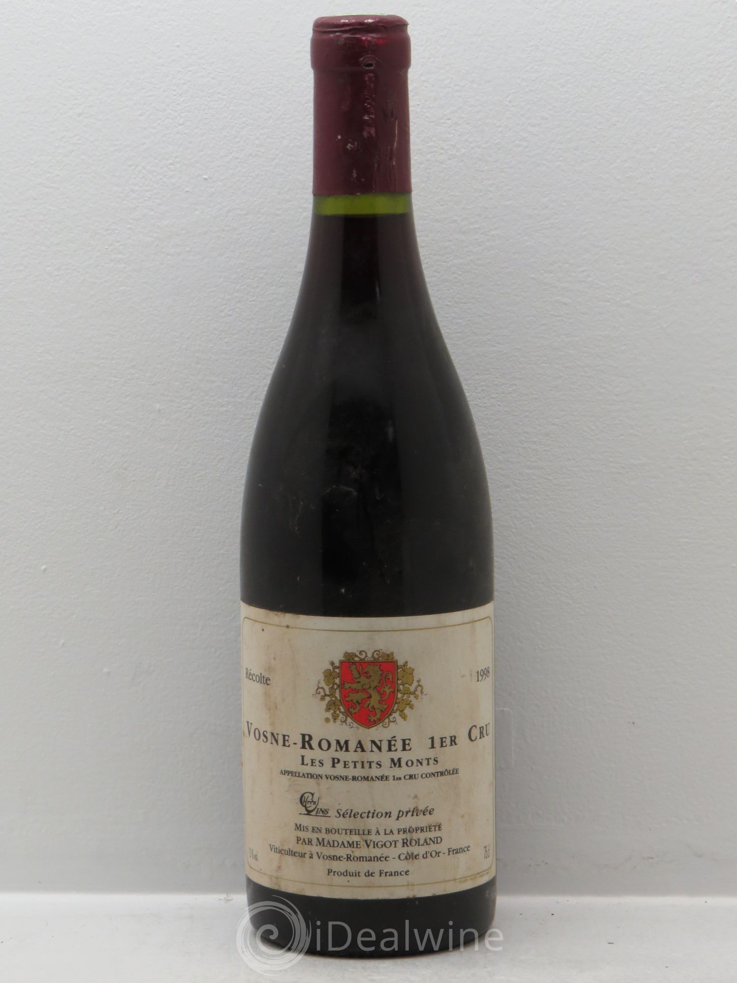Vosne-Romanée 1er Cru Les Petits Monts Nathalie Vigot (sans prix de réserve) 1998 - Lot de 1 bouteille - 0