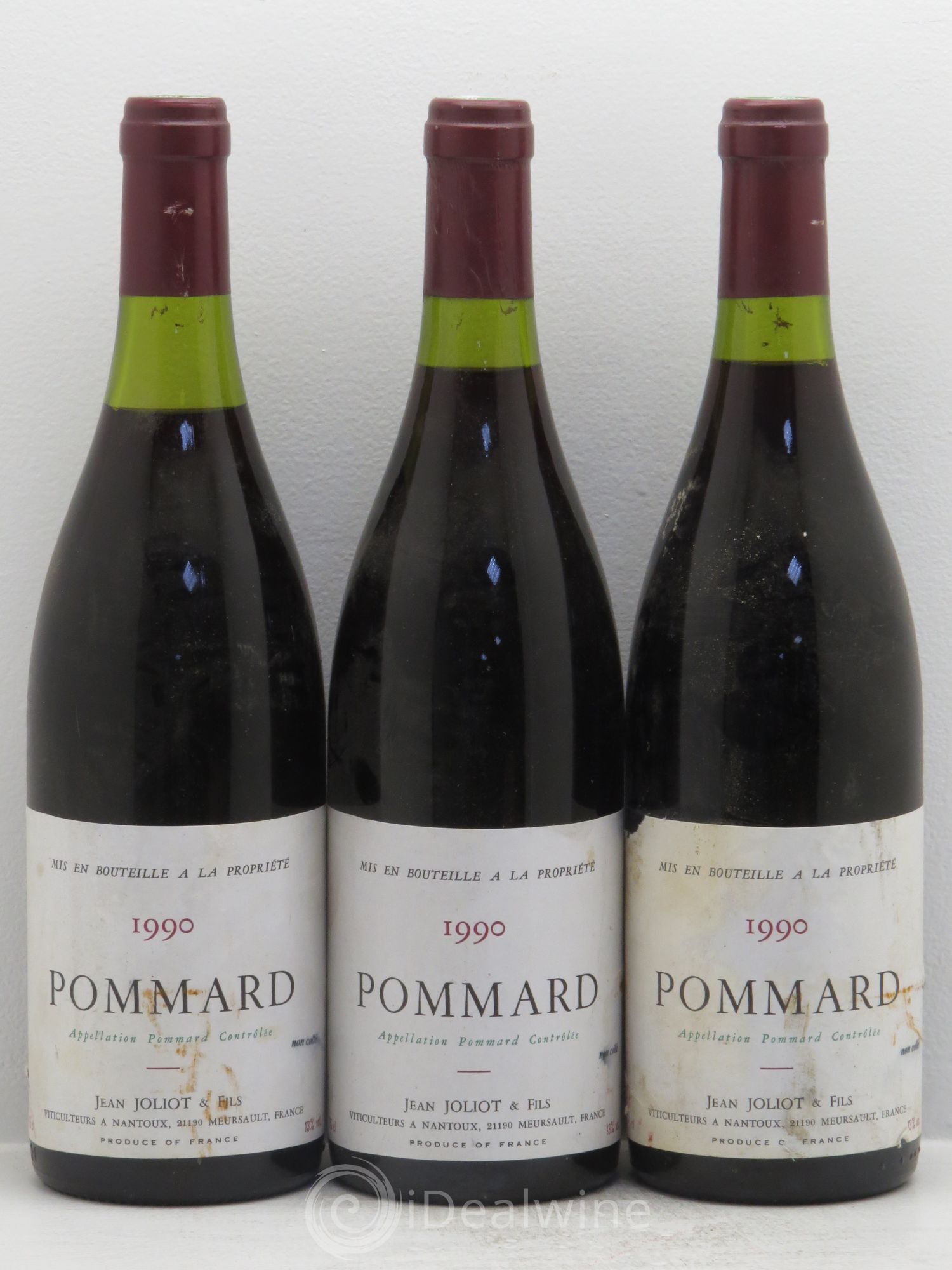 Pommard Jean Joliot 1990 - Lot de 3 bouteilles - 0