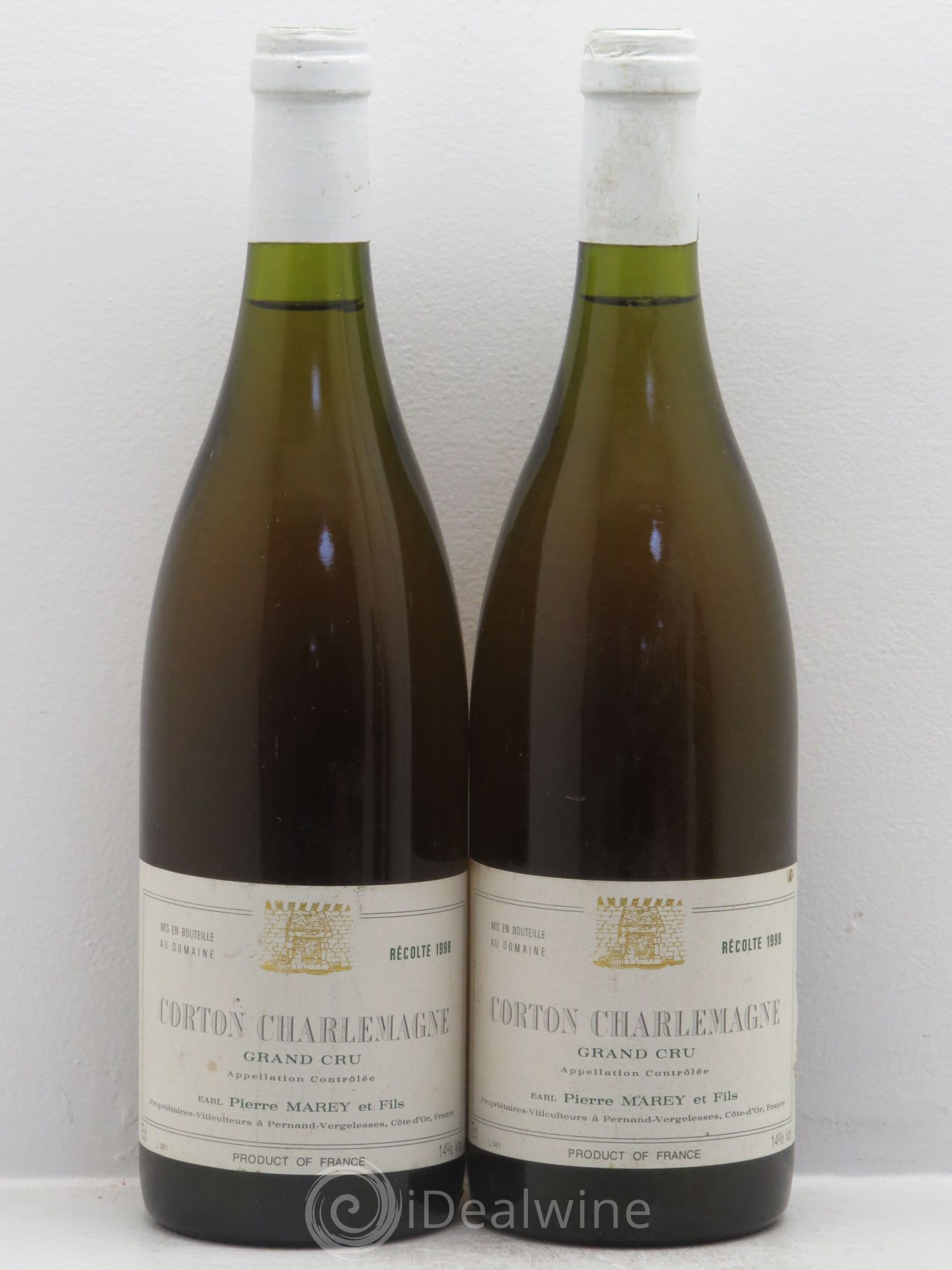 Corton-Charlemagne Grand Cru Marey et Fils 1998 - Posten von 2 Flaschen - 0