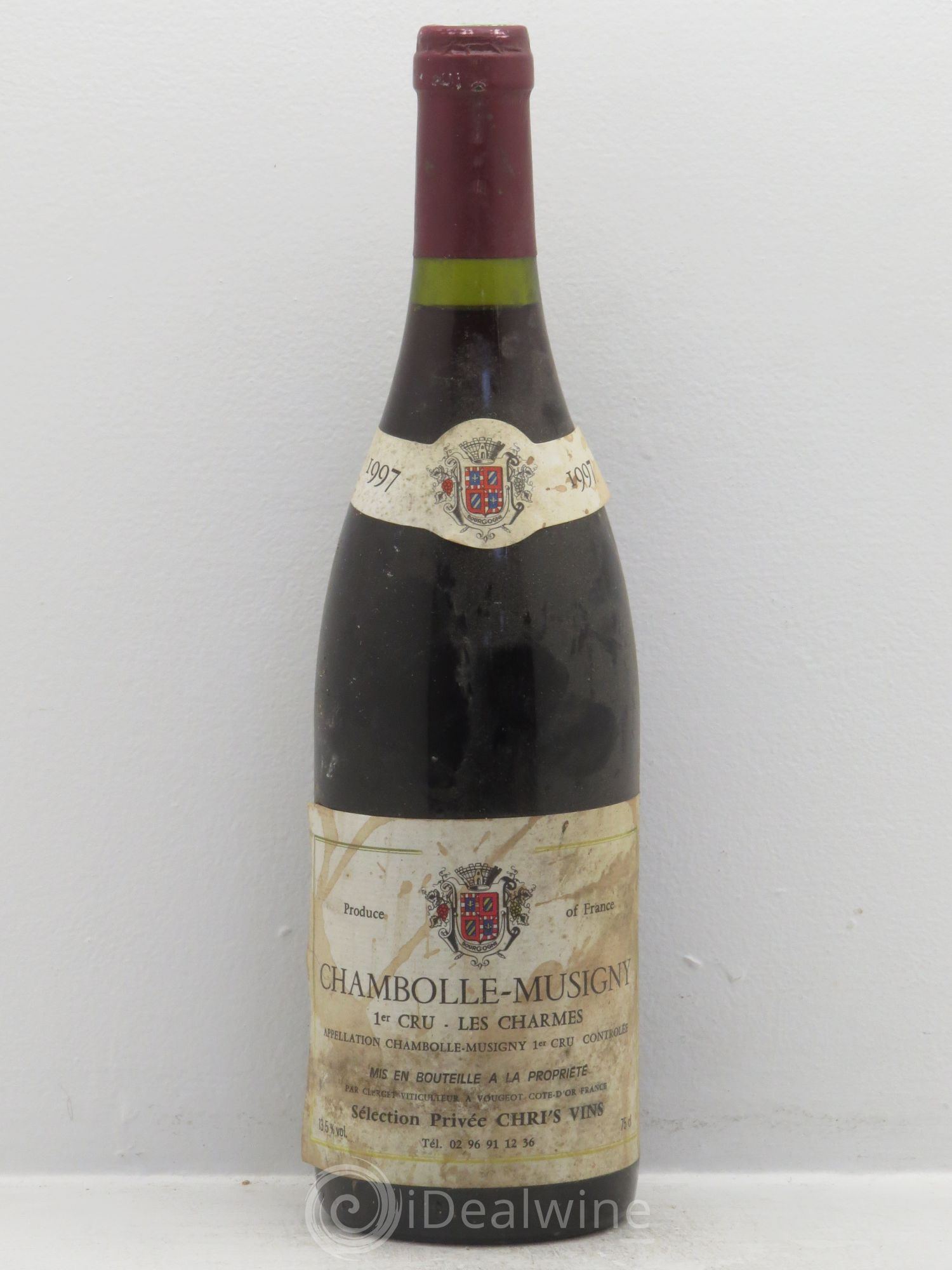 Chambolle-Musigny 1er Cru Les Charmes Christian Clerget 1997 - Lot de 1 bouteille - 0