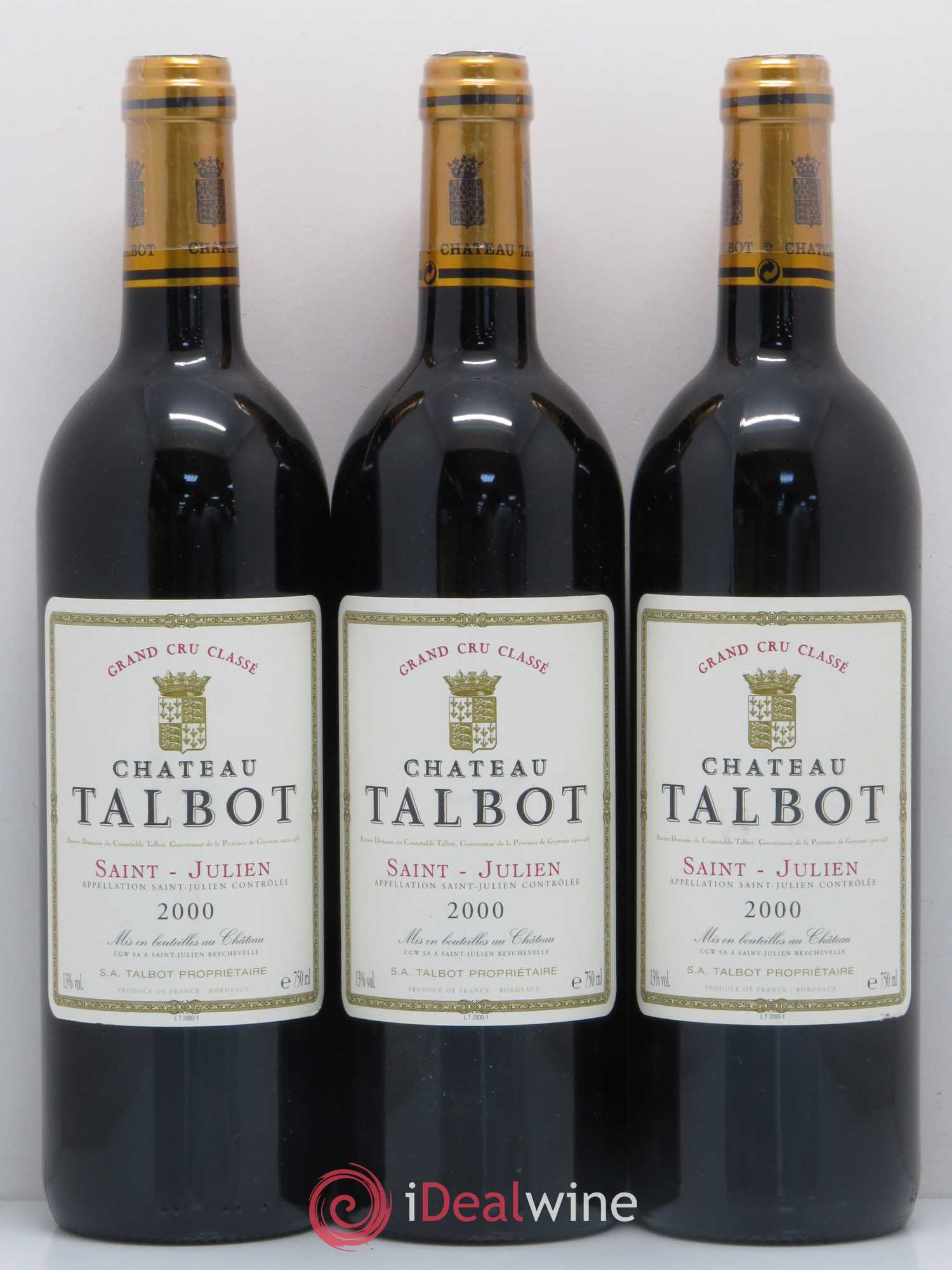 Château Talbot 4ème Grand Cru Classé 2000 - Lot de 6 bouteilles - 2