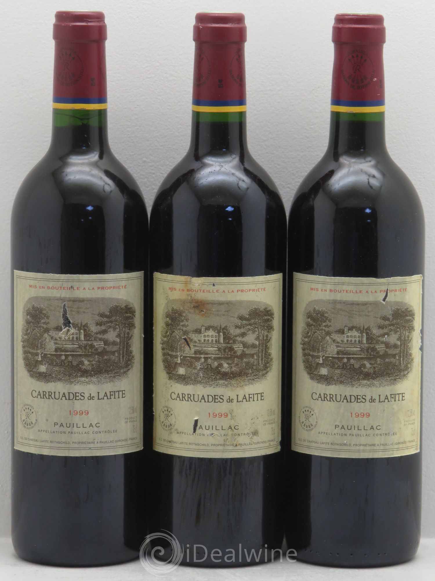 Carruades de Lafite Rothschild Second Vin 1999 - Lot de 3 bouteilles - 0
