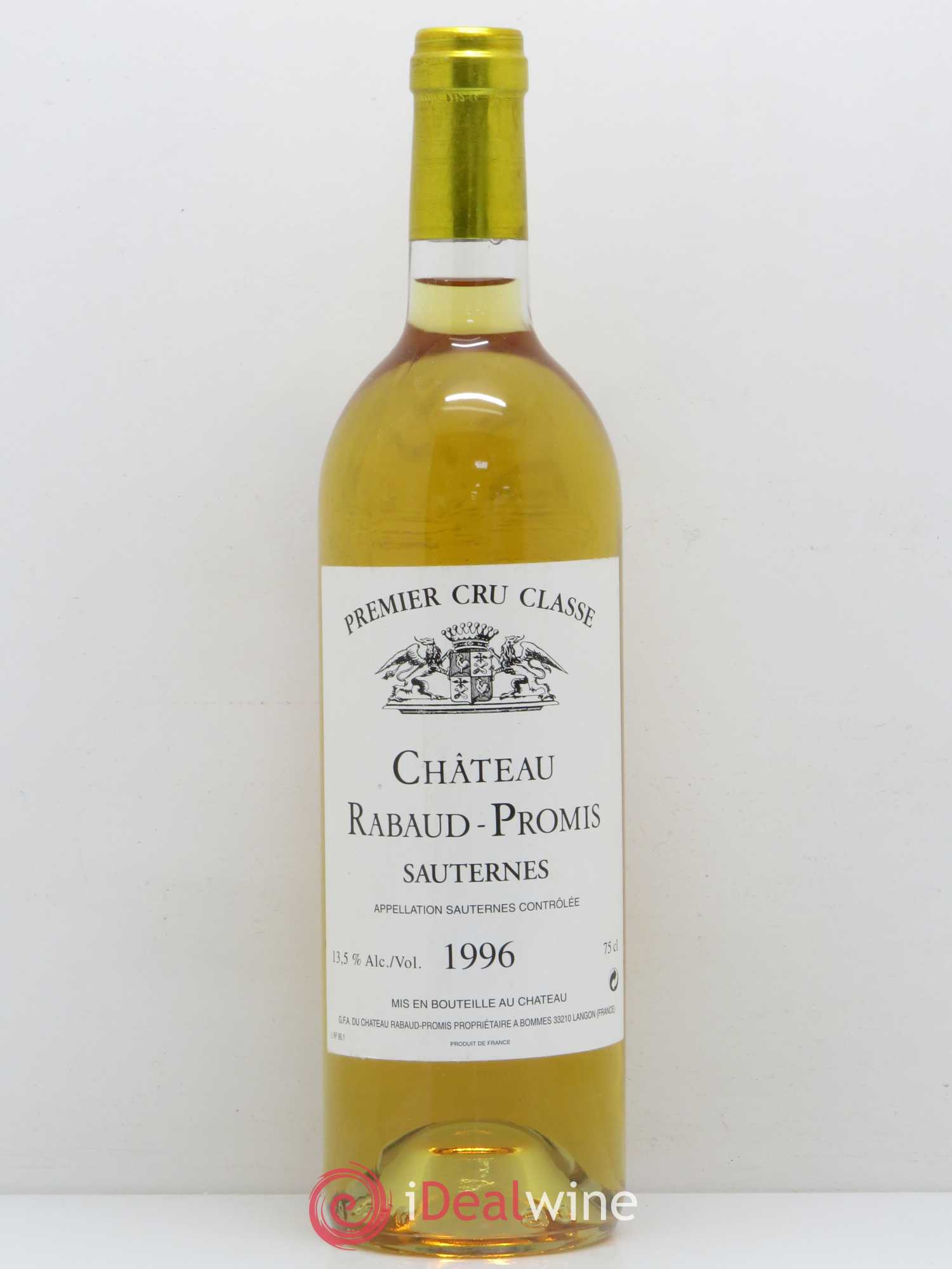 Château Rabaud Promis 1er Grand Cru Classé 1996 - Posten von 1 Flasche - 0