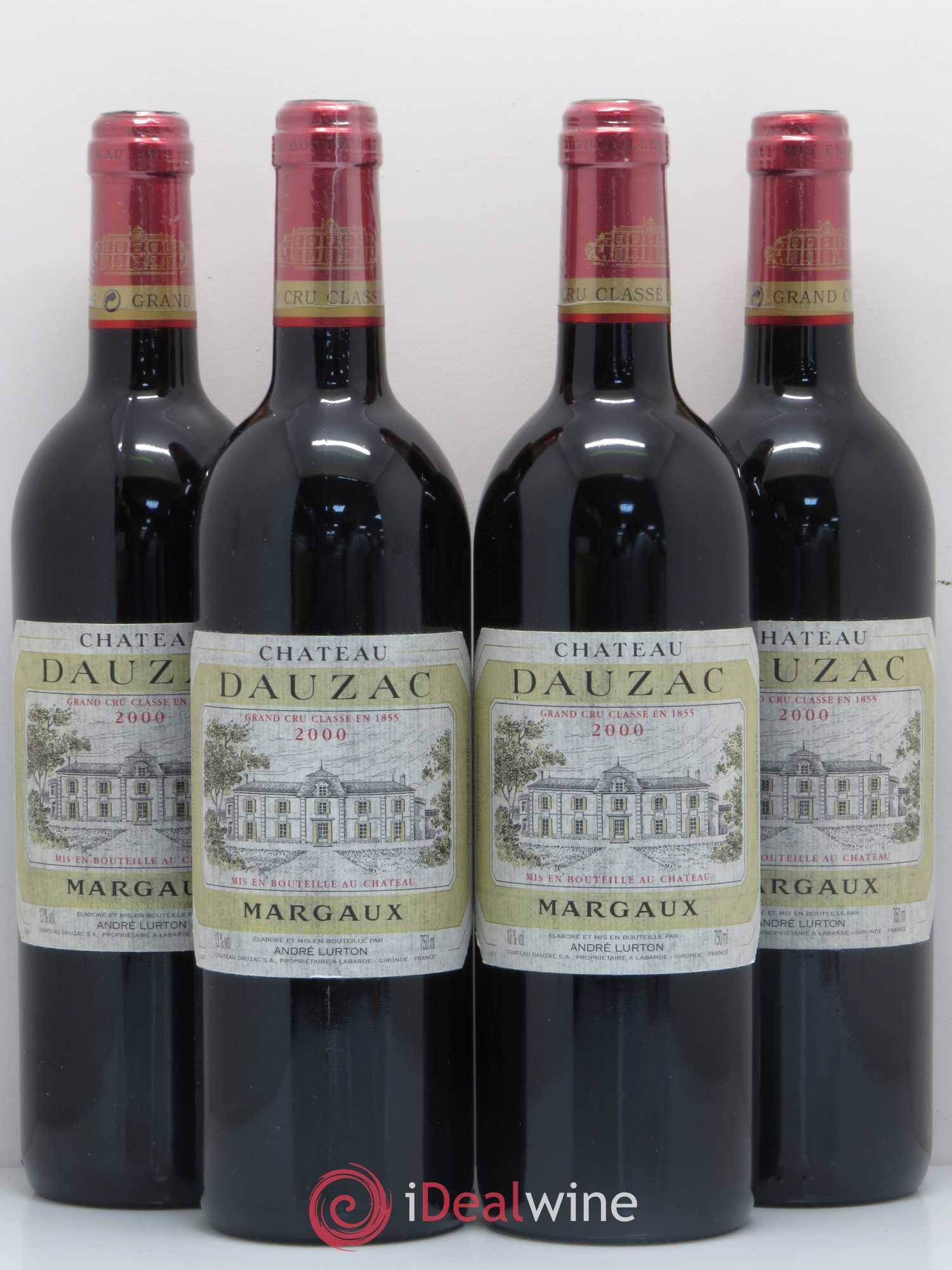 Château Dauzac 5ème Grand Cru Classé 2000 - Lot de 4 bouteilles - 0