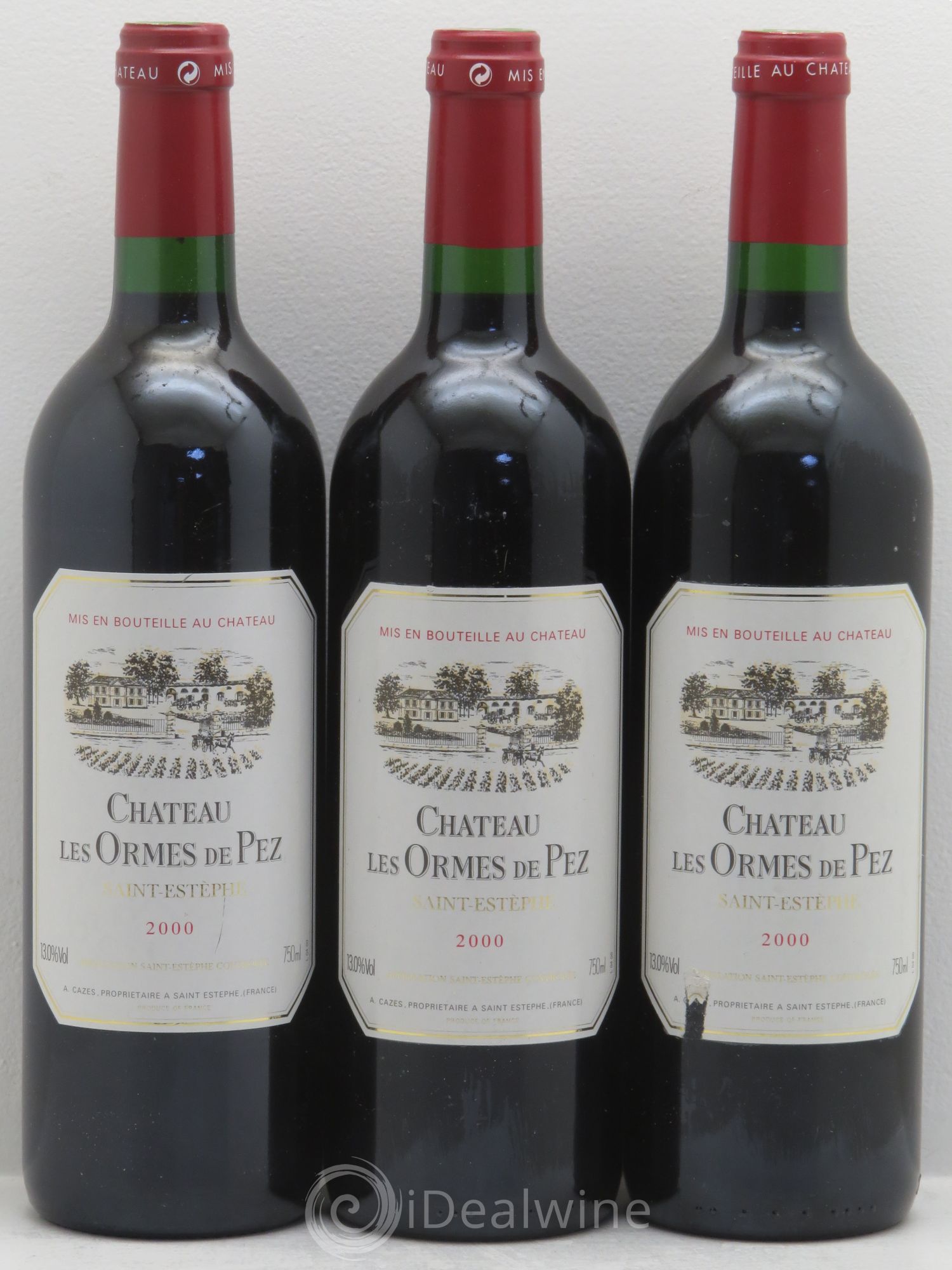 Château les Ormes de Pez 2000 - Lot de 3 bouteilles - 0