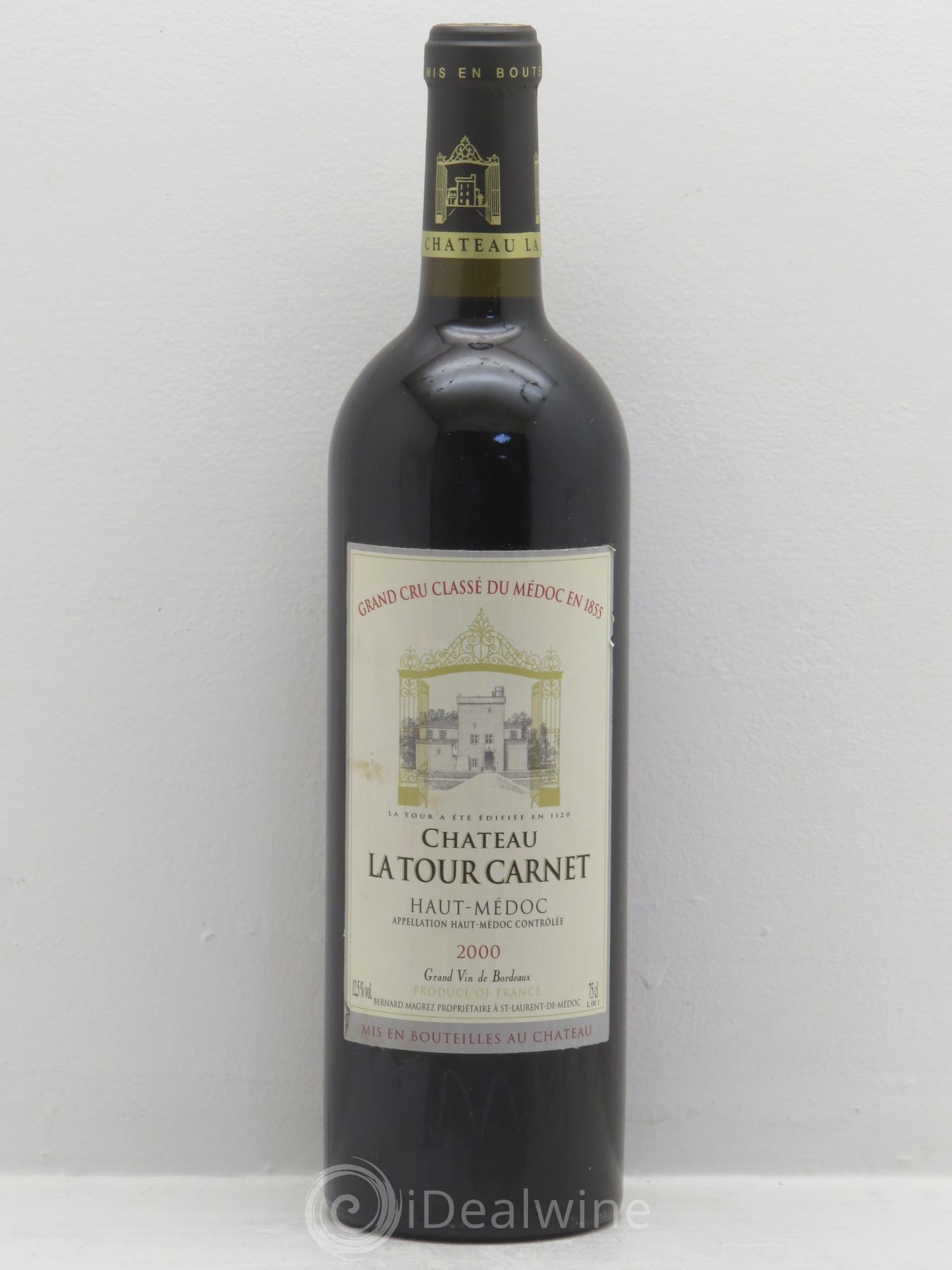 Château la Tour Carnet 4ème Grand Cru Classé 2000 - Lot de 1 bouteille - 0