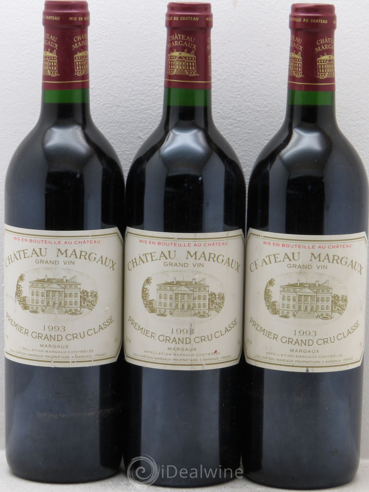 Château Margaux 1er Grand Cru Classé 1993 - Lot de 3 bouteilles - 0