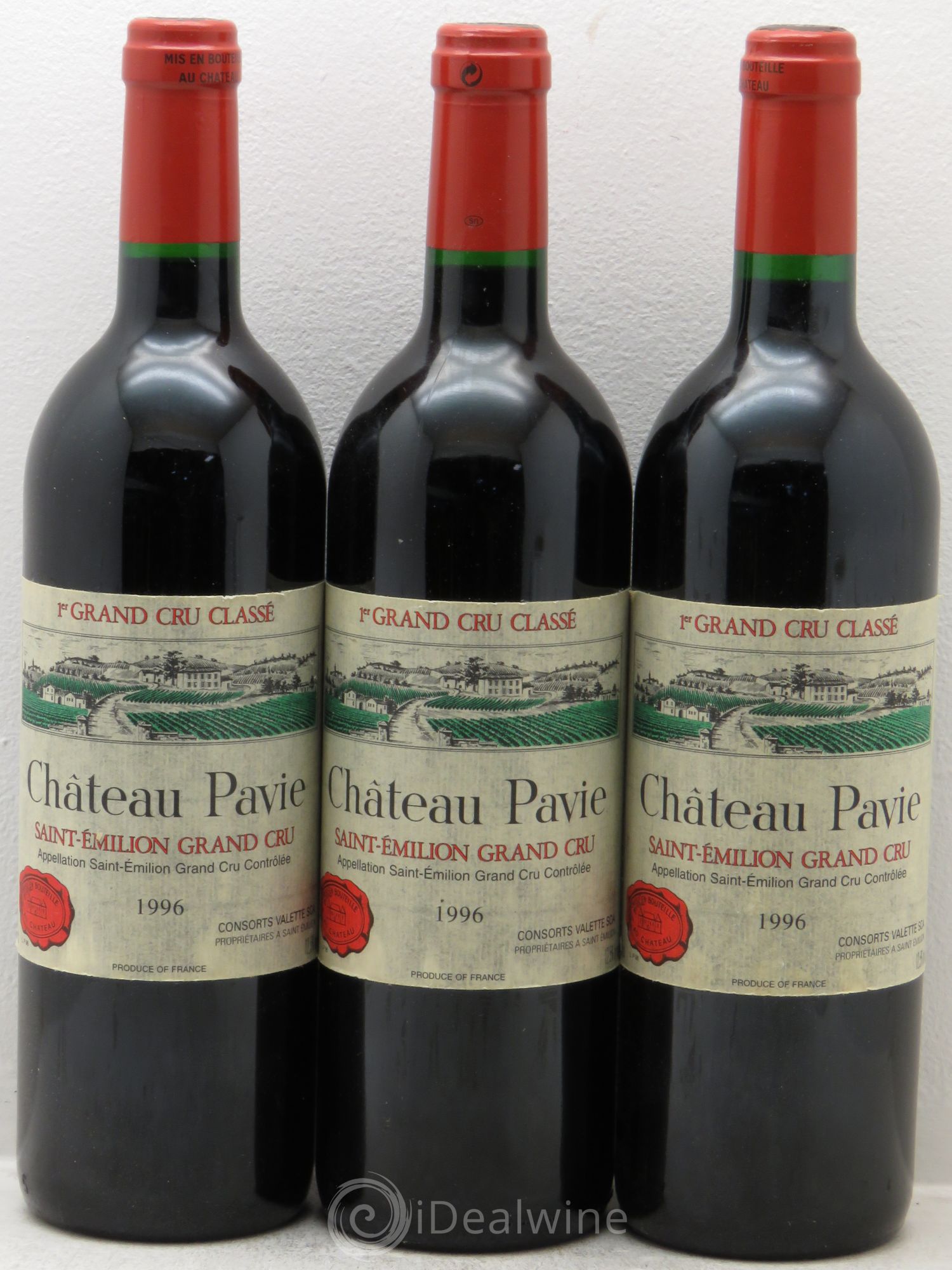 Château Pavie 1er Grand Cru Classé A 1996 - Lot de 3 bouteilles - 0