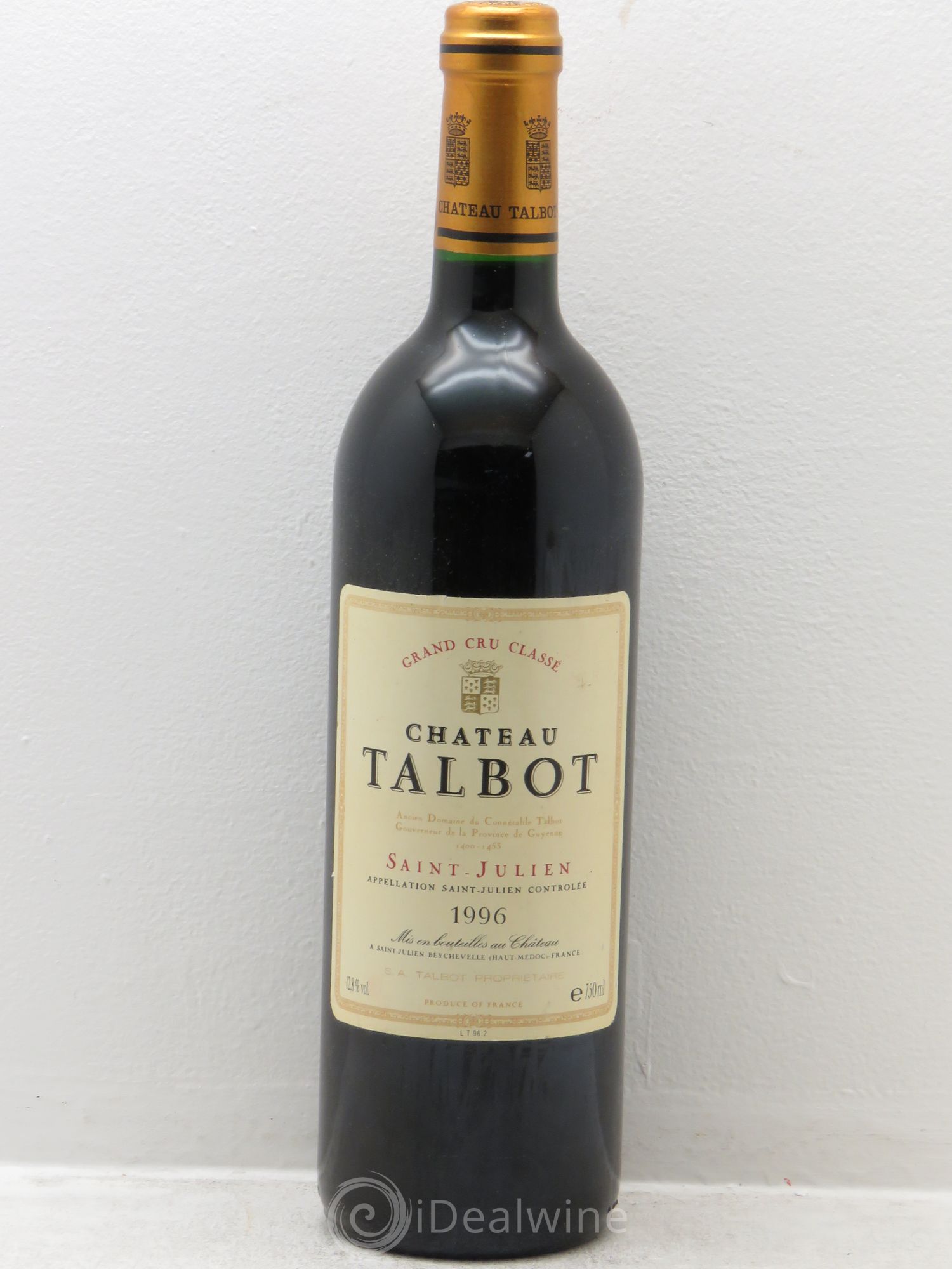 Château Talbot 4ème Grand Cru Classé 1996 - Lot de 1 bouteille - 0