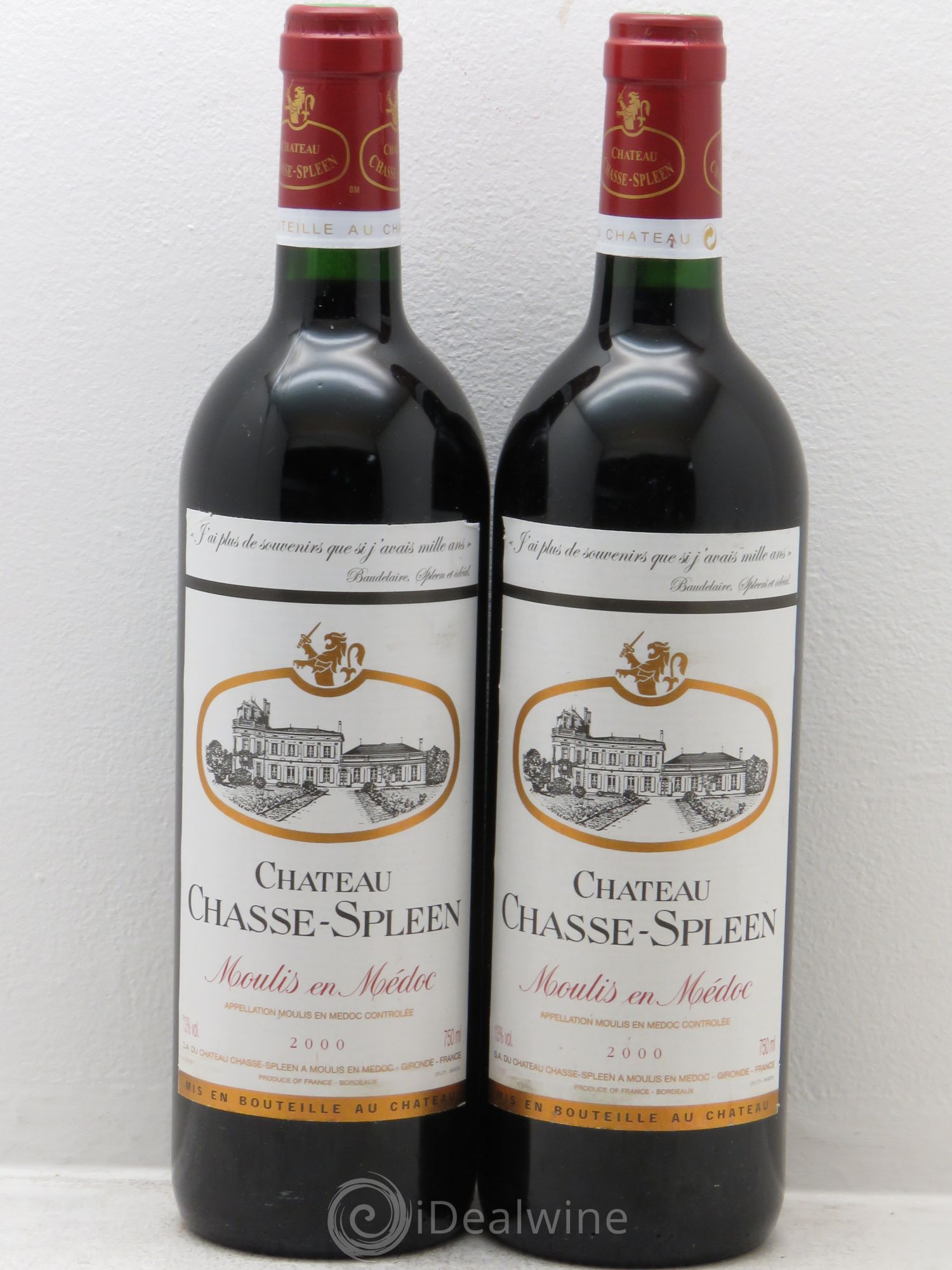 Château Chasse Spleen 2000 - Lot de 2 bouteilles - 0