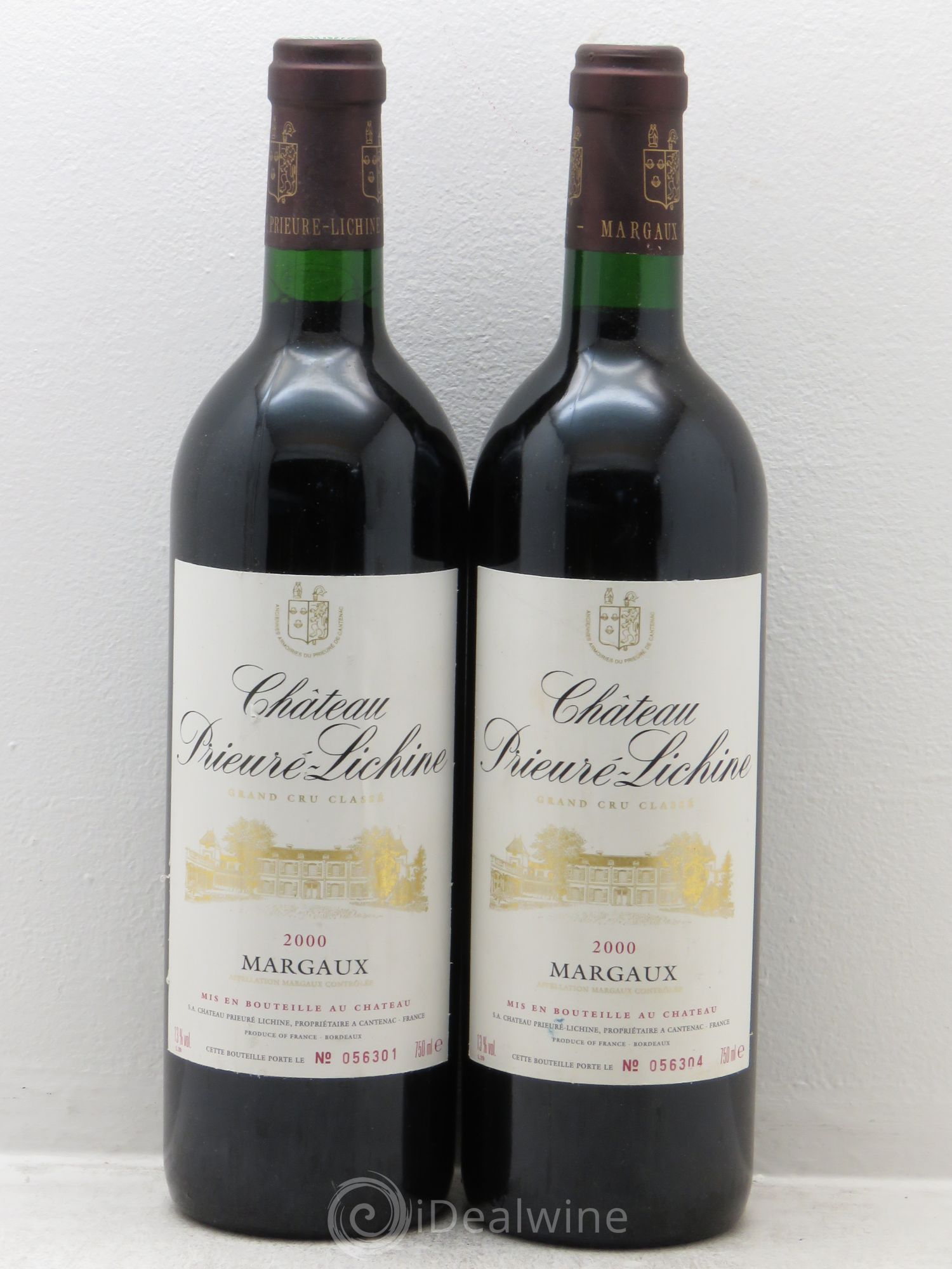 Château Prieuré Lichine 4ème Grand Cru Classé 2000 - Lot de 2 bouteilles - 0