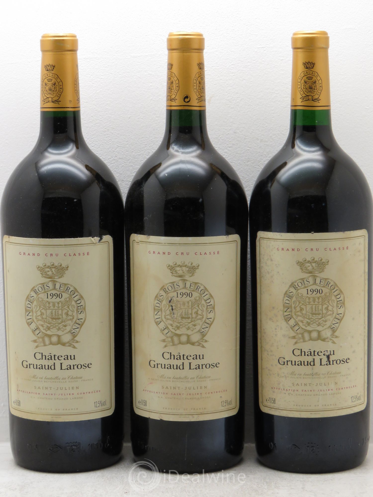 Château Gruaud Larose 2ème Grand Cru Classé 1990 - Lot de 3 magnums - 0