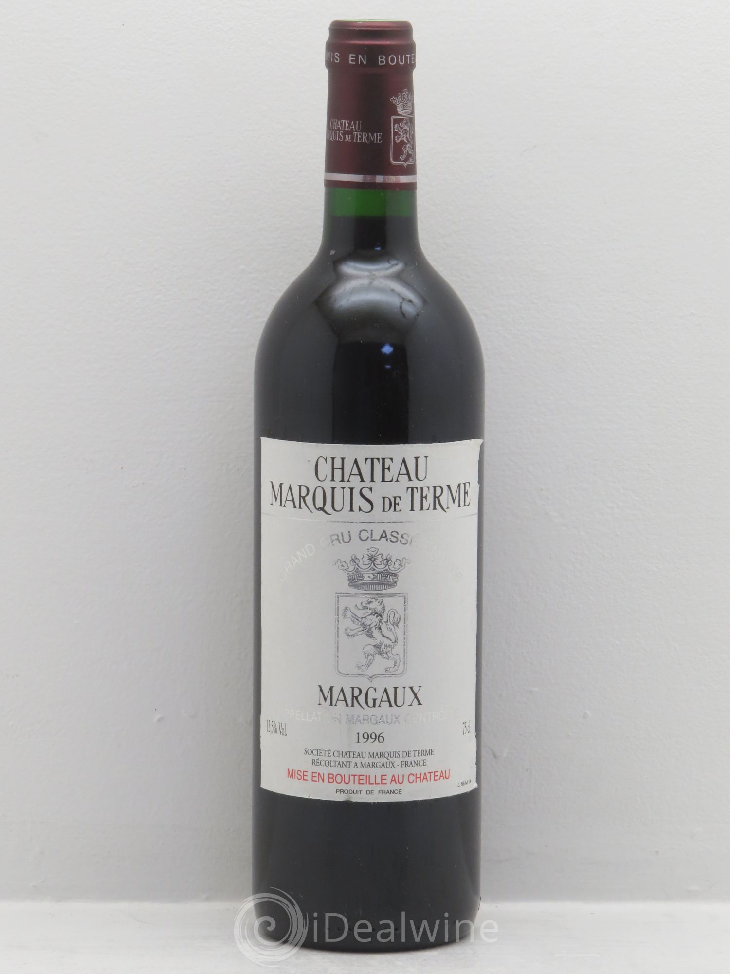 Château Marquis de Terme 4ème Grand Cru Classé 1996 - Lot de 1 bouteille - 0