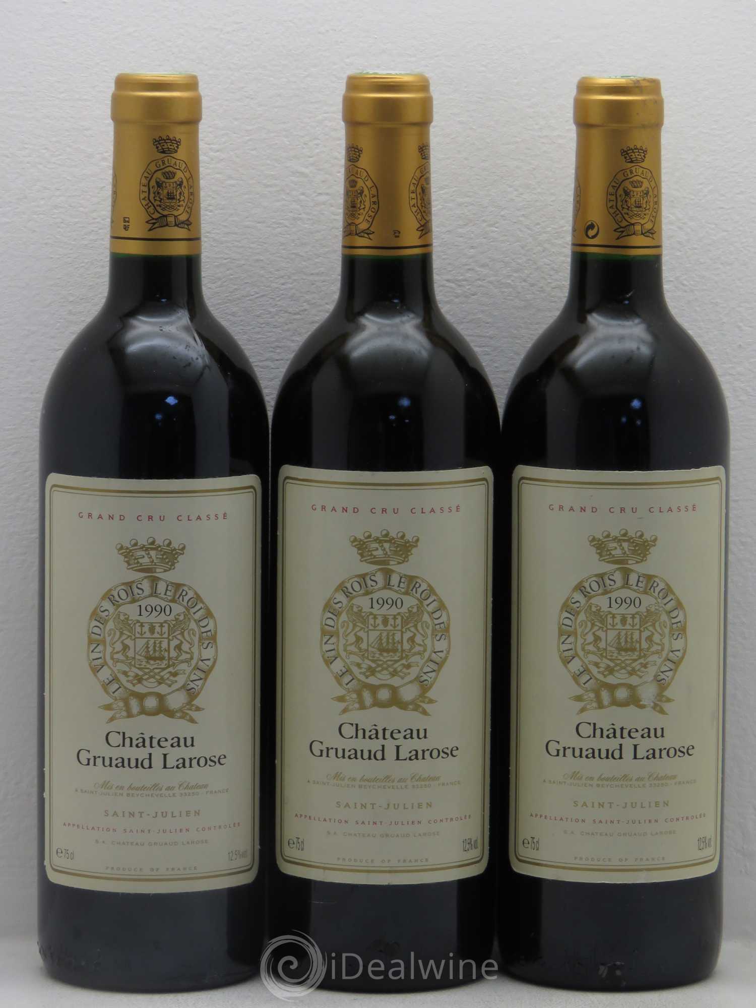 Château Gruaud Larose 2ème Grand Cru Classé 1990 - Lot de 3 bouteilles - 0