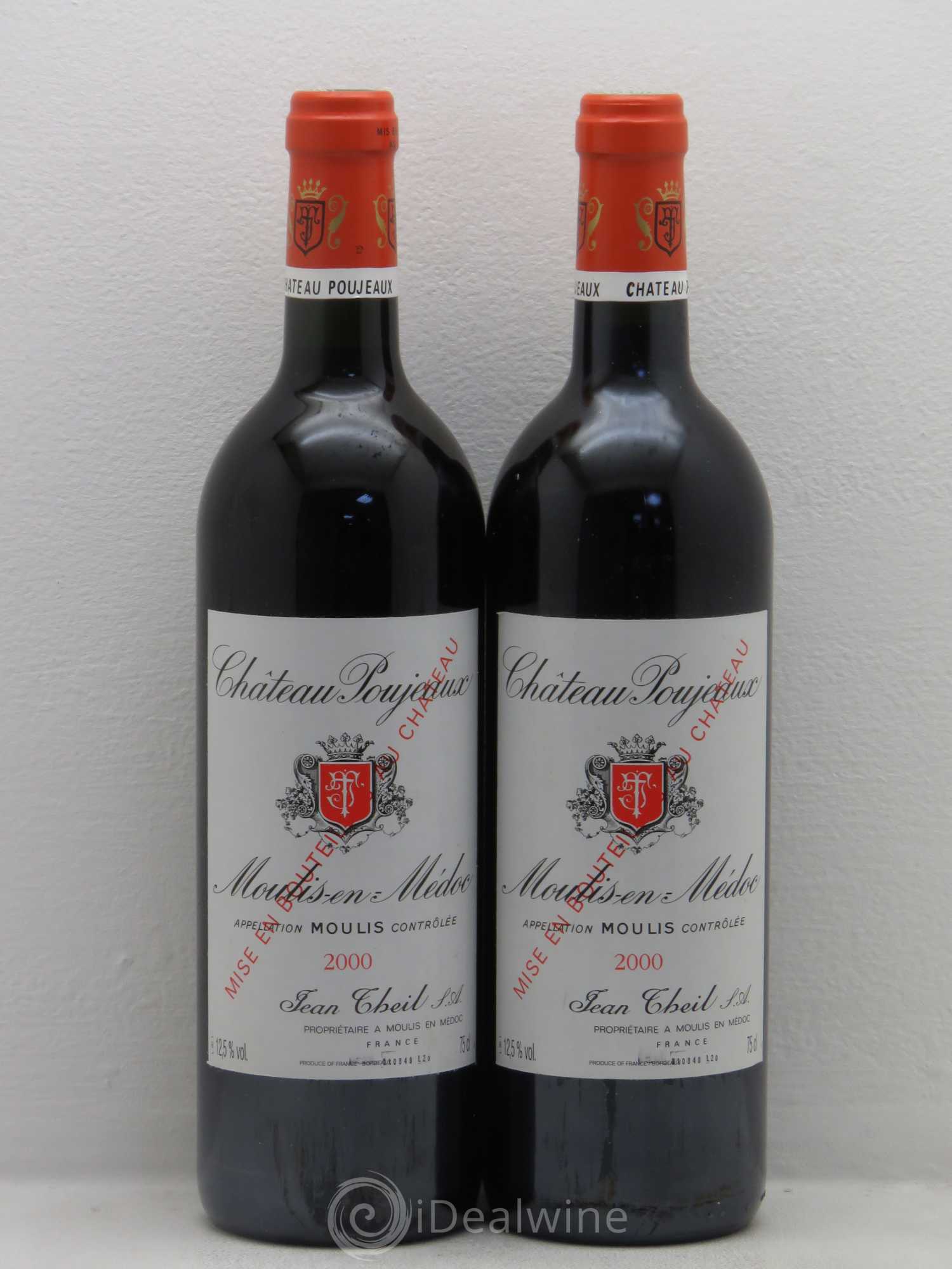 Château Poujeaux 2000 - Lot de 2 bouteilles - 0
