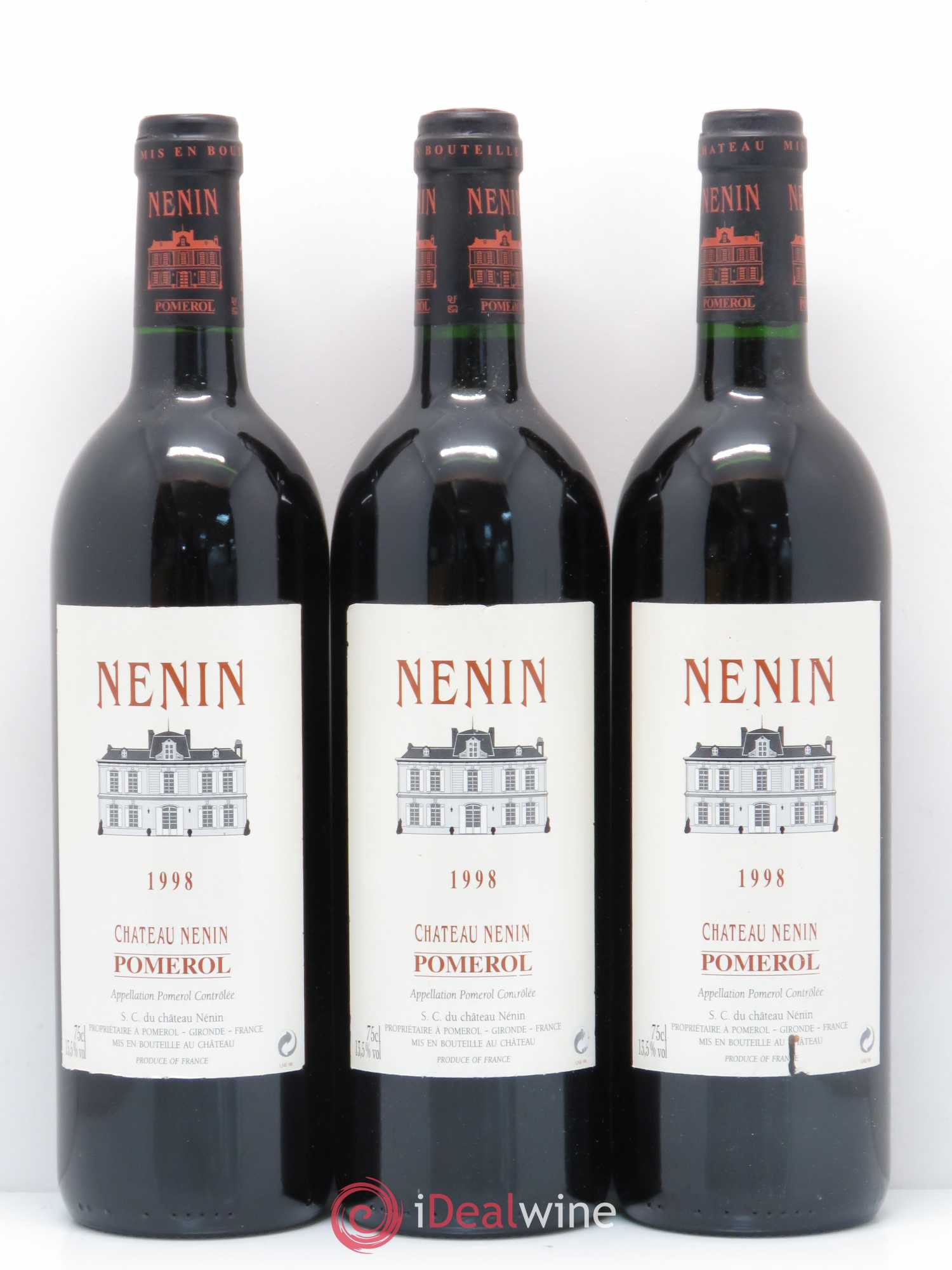 Château Nenin 1998 - Lot de 3 bouteilles - 0