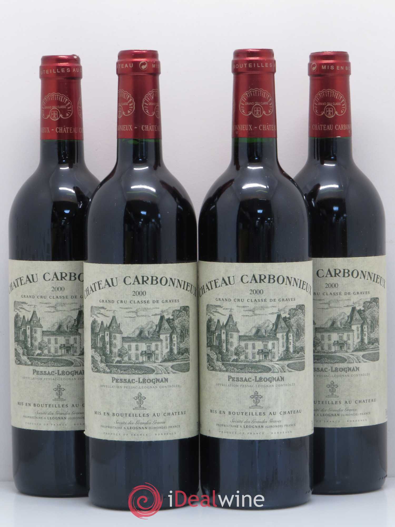 Château Carbonnieux Cru Classé de Graves 2000 - Lot de 4 bouteilles - 0
