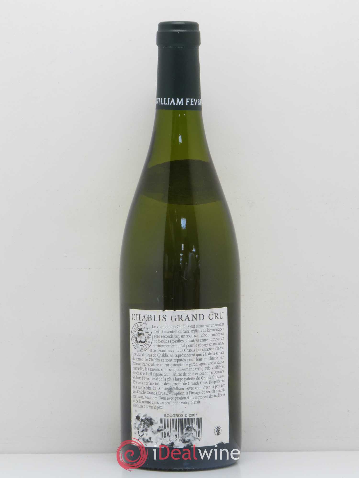 Chablis Grand Cru Bougros William Fèvre 2007 - Lot de 1 bouteille - 1