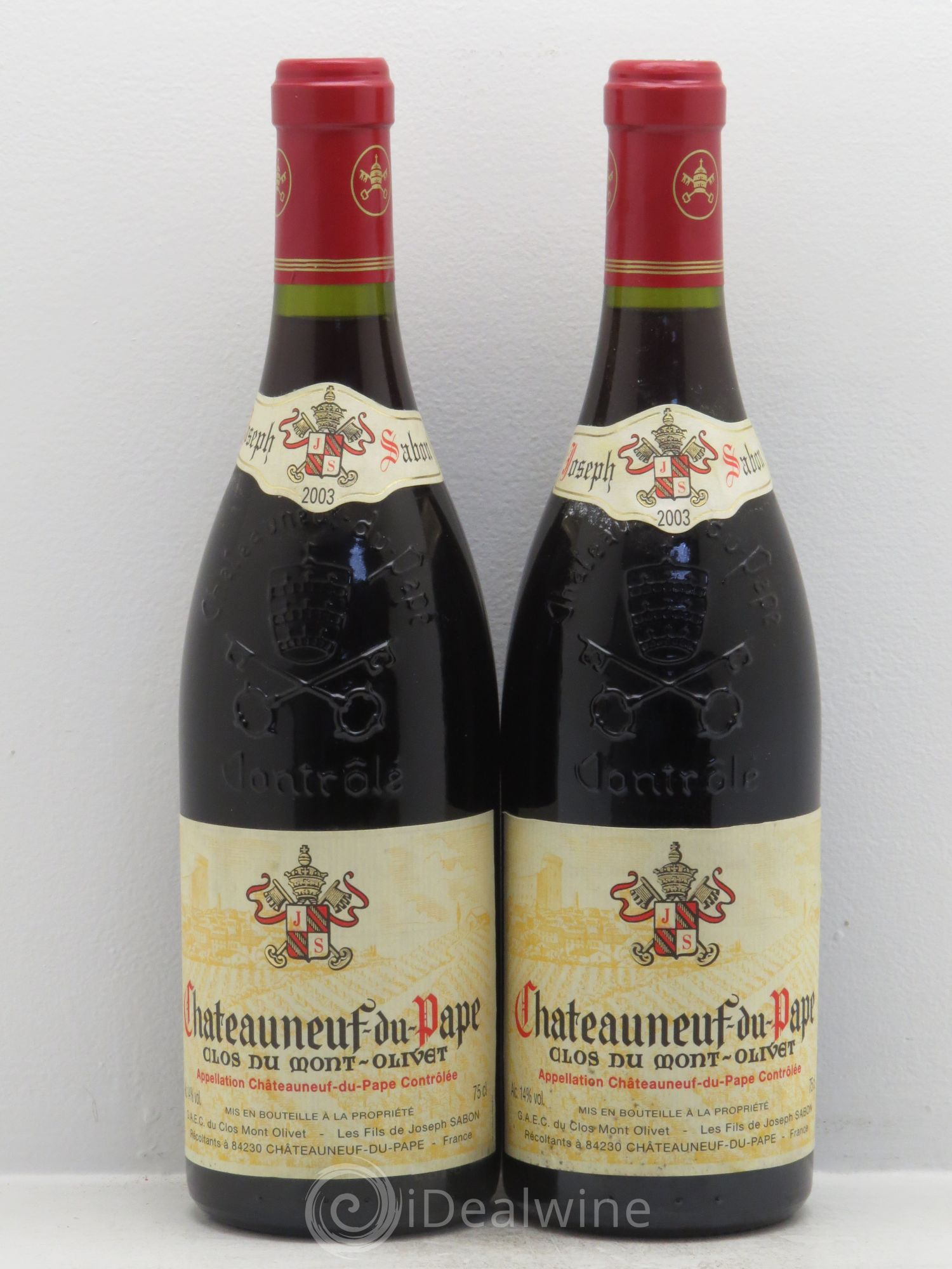 Châteauneuf-du-Pape Clos du Mont-Olivet 2003 - Lot de 2 bouteilles - 0